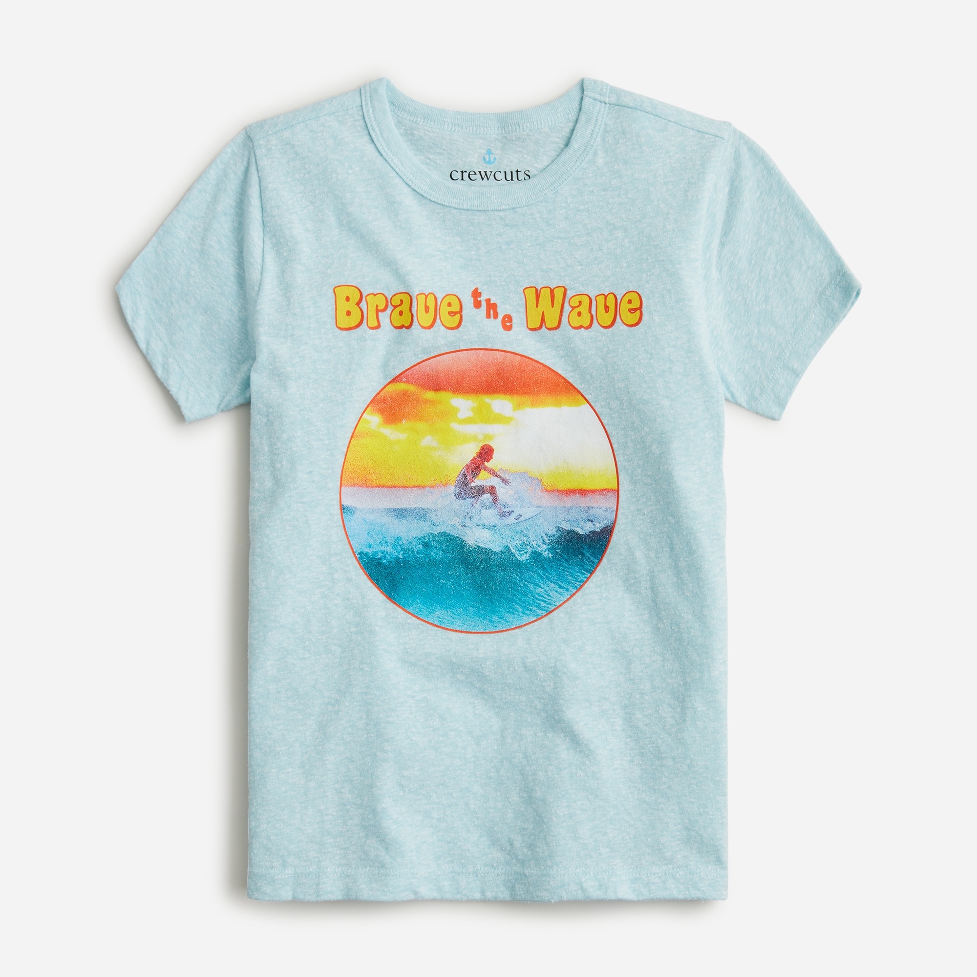 Kids' short-sleeve "brave the wave" graphic T-shirt