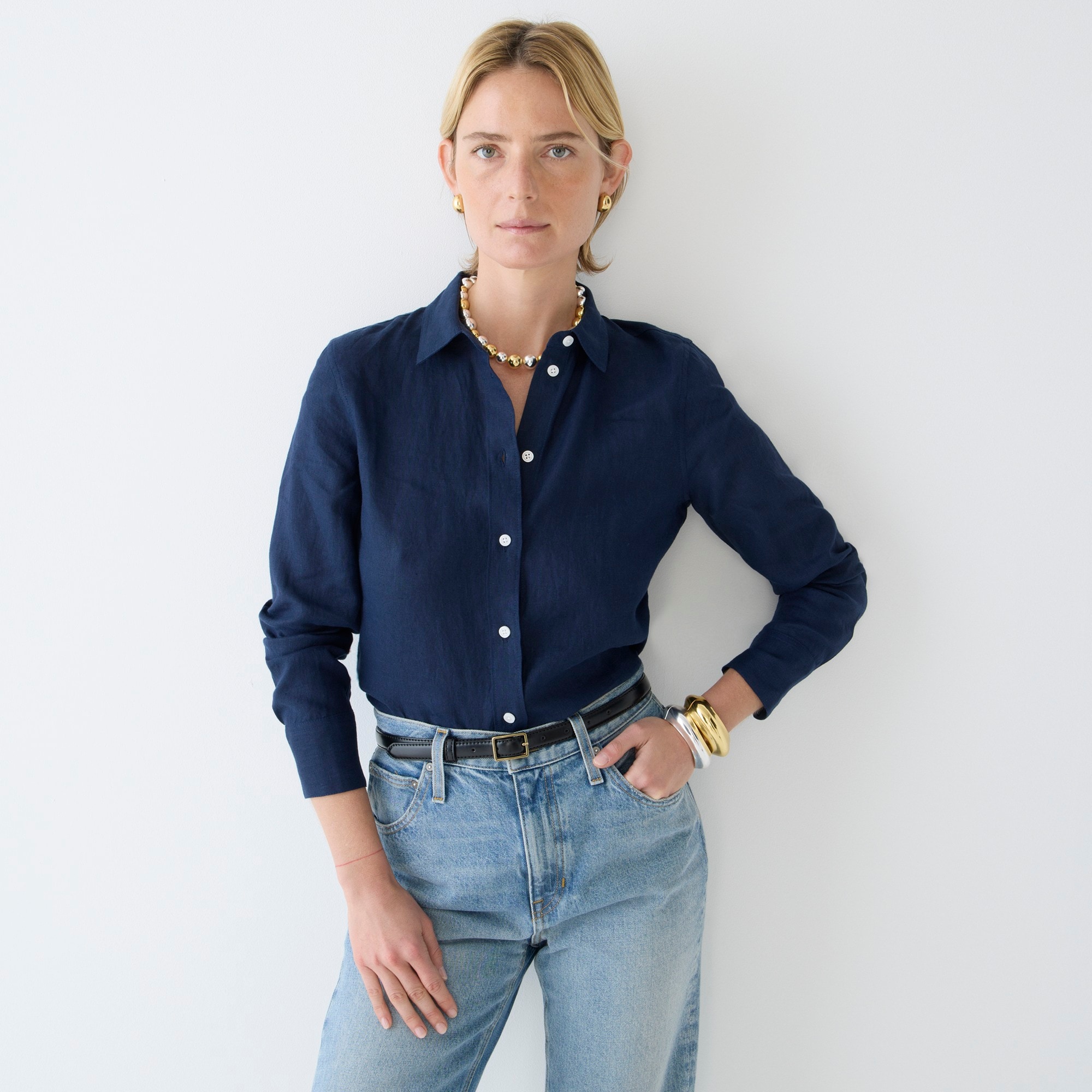 Slim-fit Baird McNutt Irish linen shirt