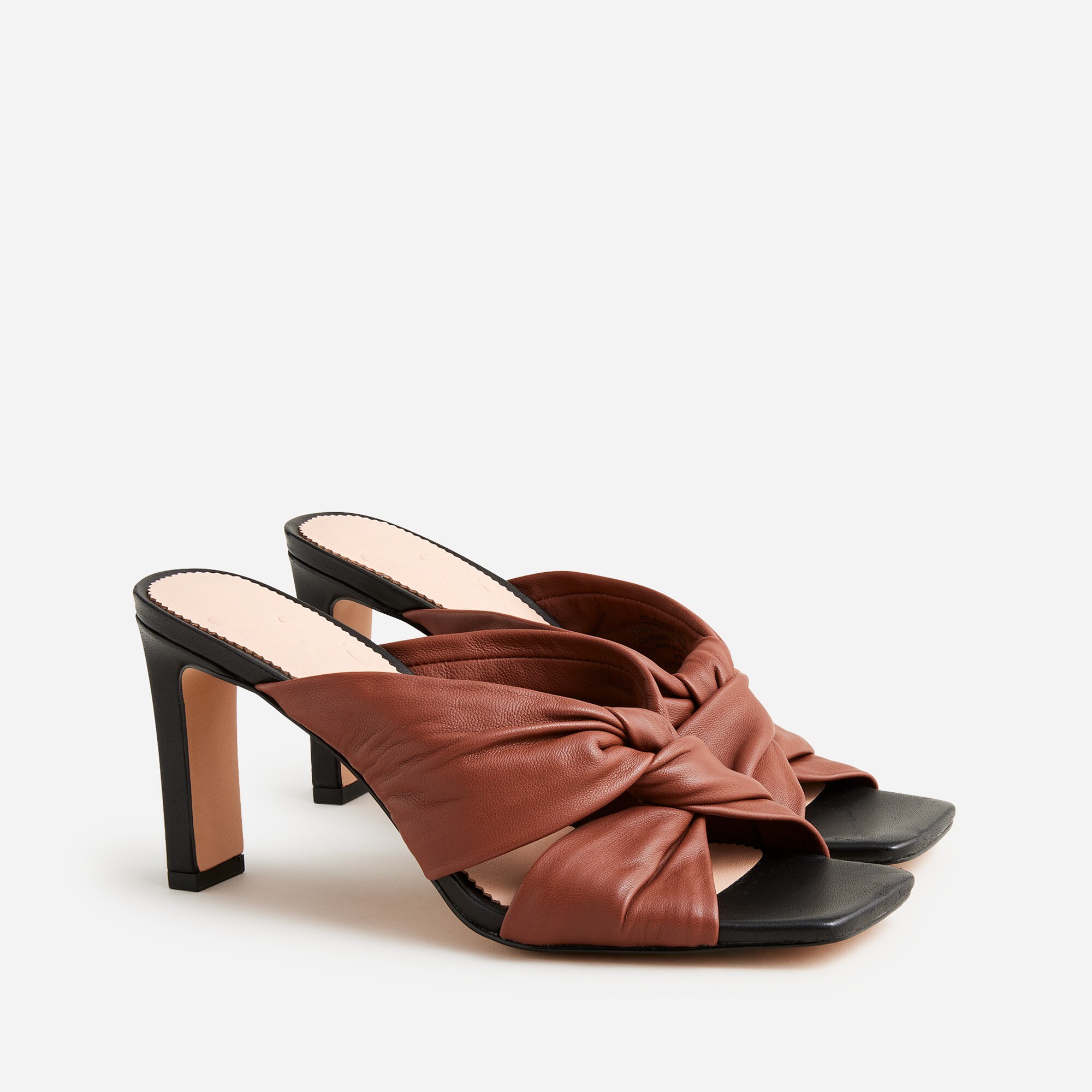 Ava twist-knot heels in leather