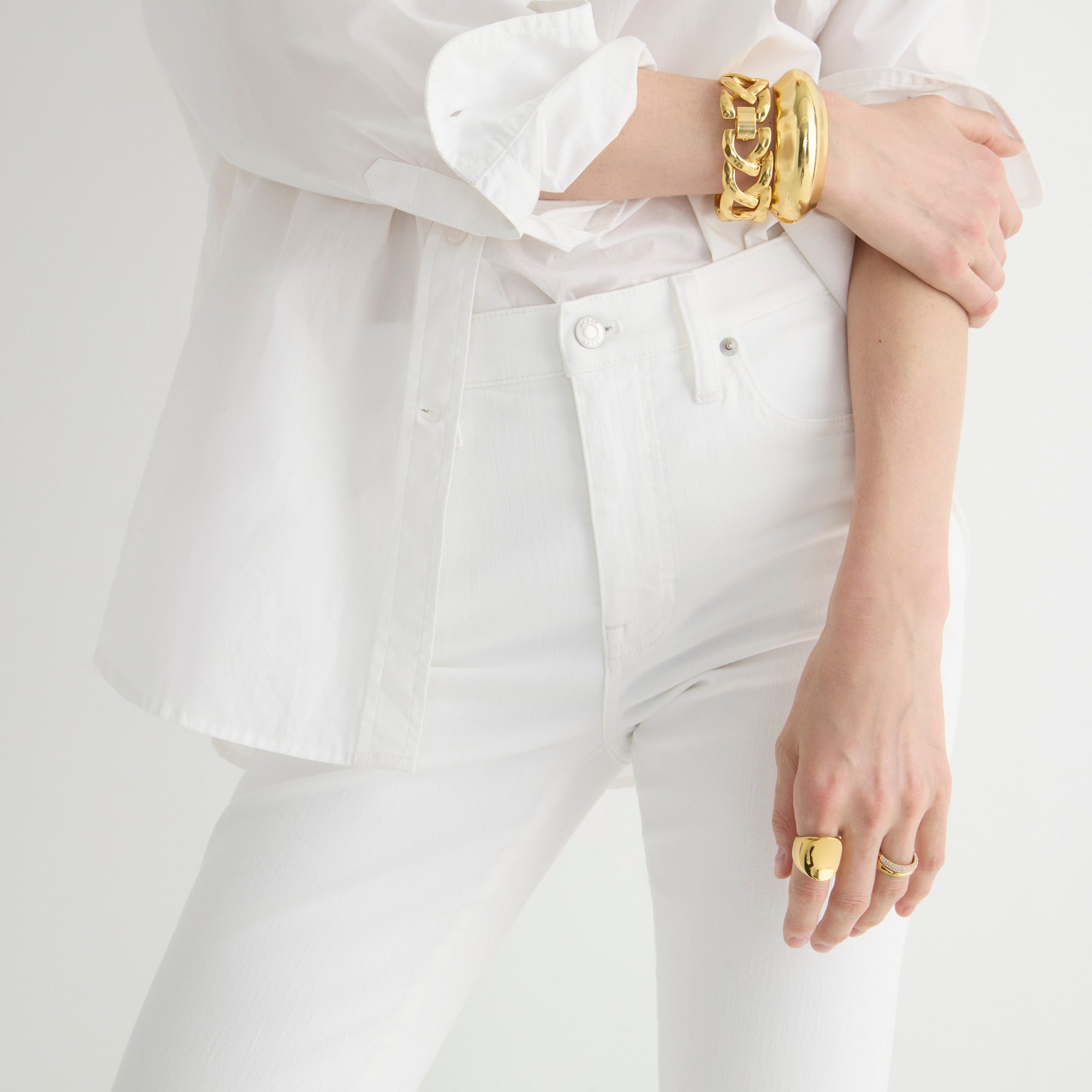 10" vintage slim-straight jean in white wash