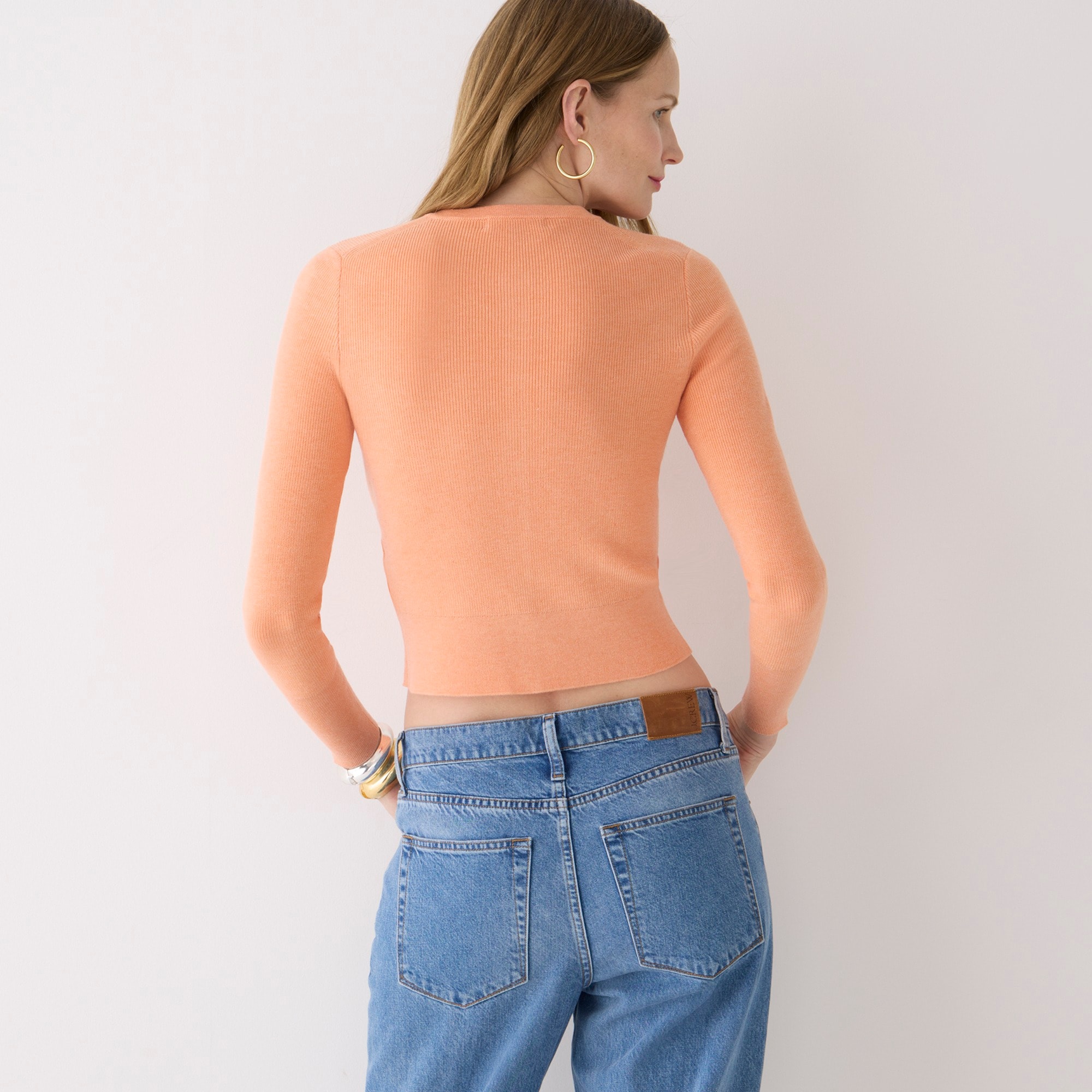 New ribbed Jackie cardigan sweater