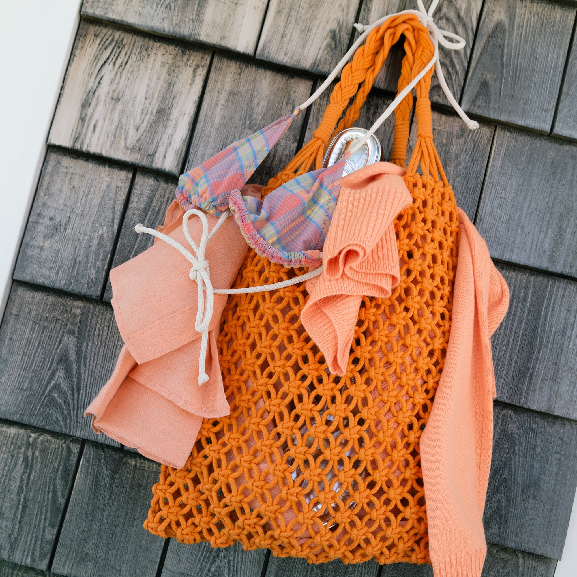 Cadiz hand-knotted rope tote