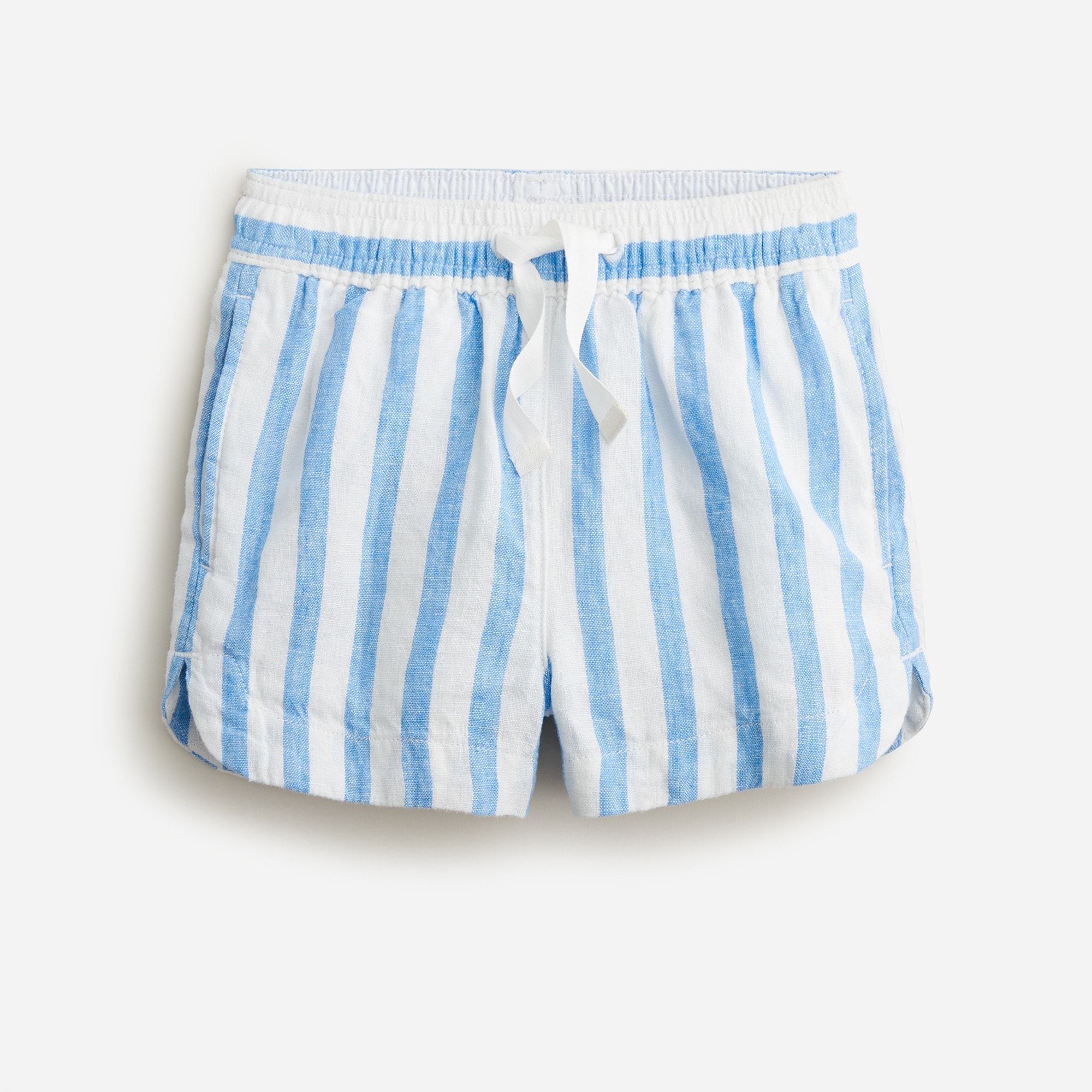 Girls' fishtail-hem short in linen