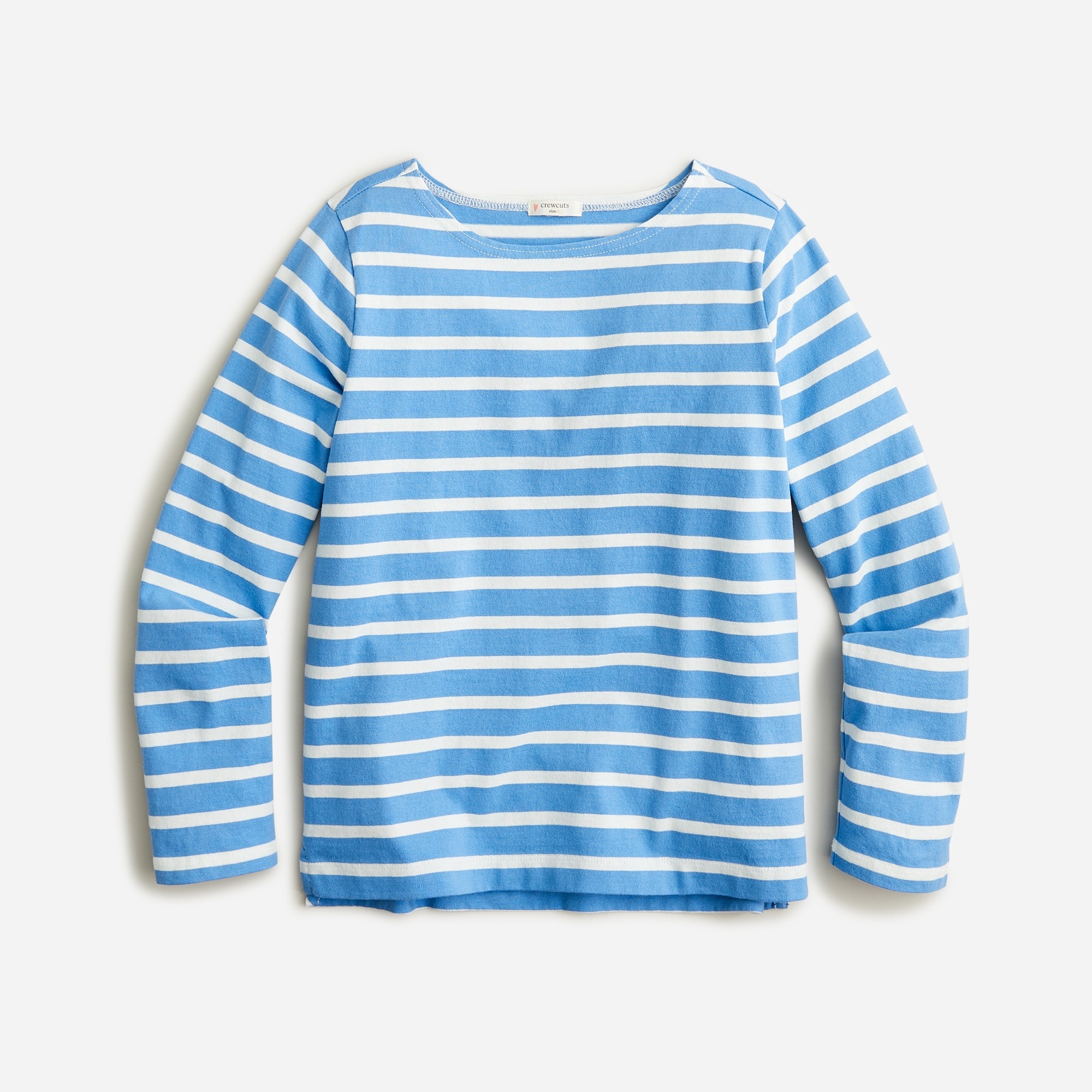 Girls' boatneck T-shirt in heritage stripe