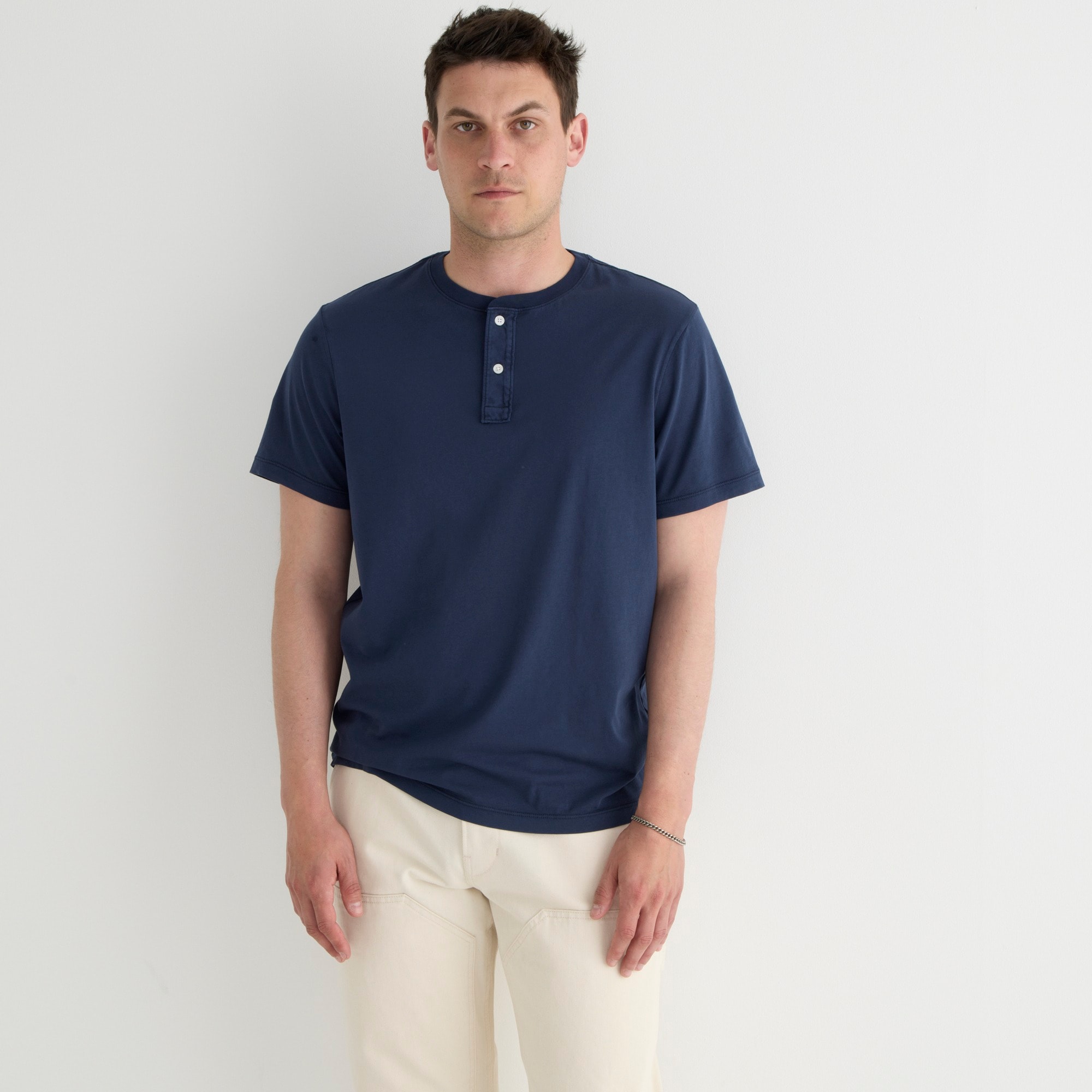 Short-sleeve Broken-in henley