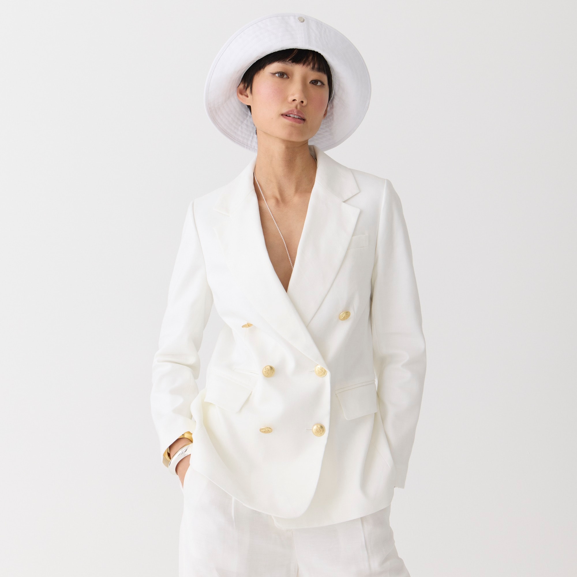 Bristol blazer in stretch linen blend