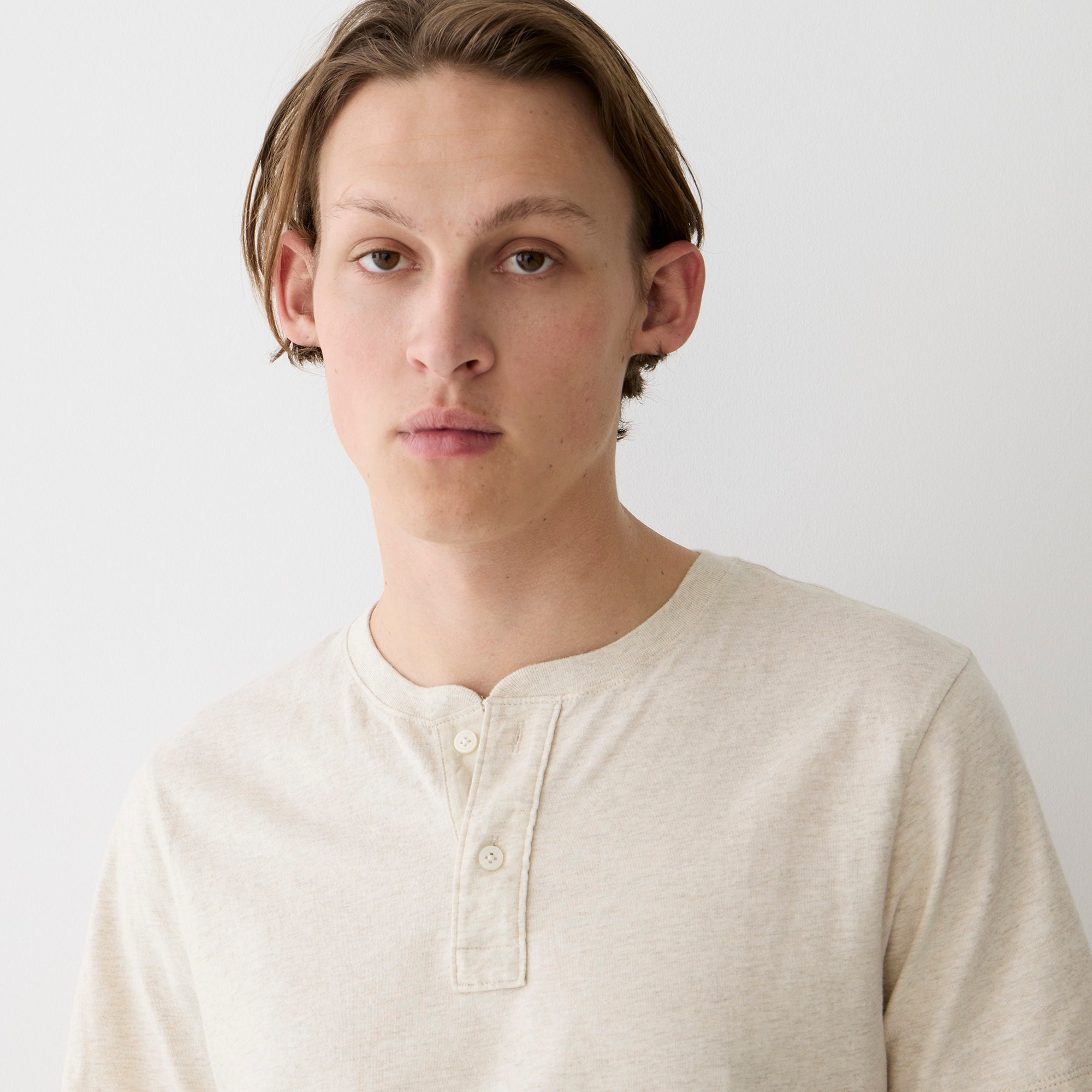 Short-sleeve Broken-in henley
