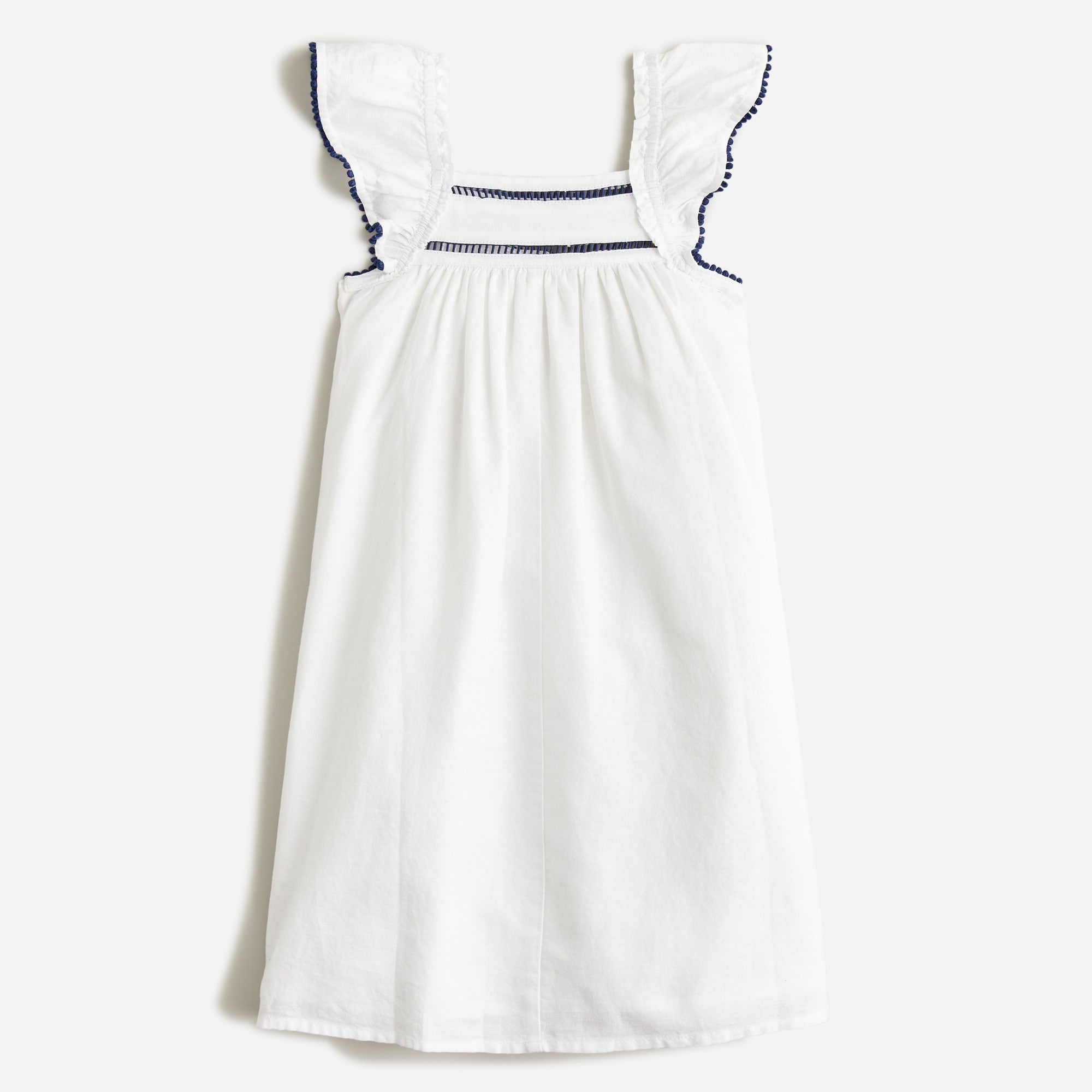 Girls' promenade dress in linen-cotton blend