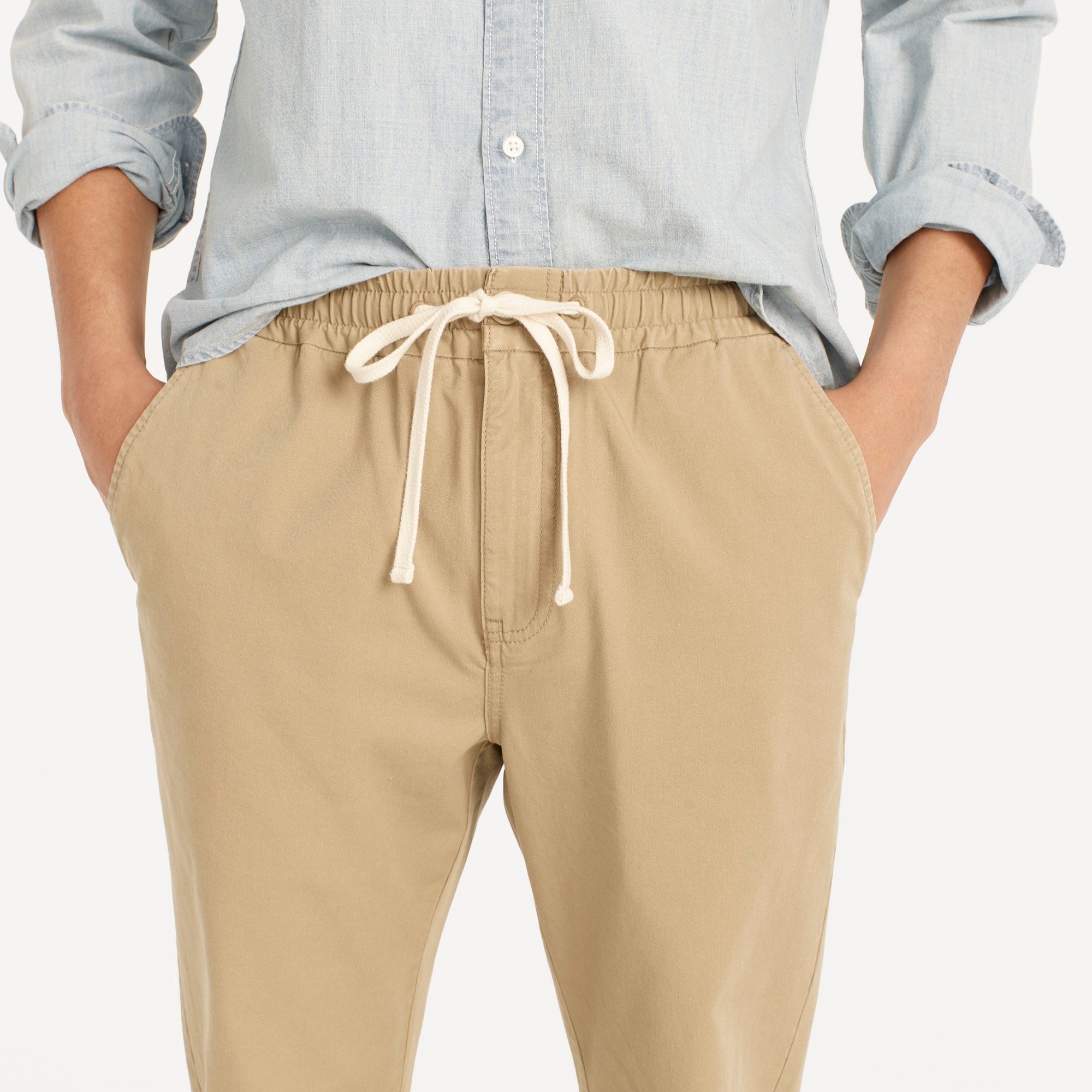 Slim dock pant in stretch cotton blend