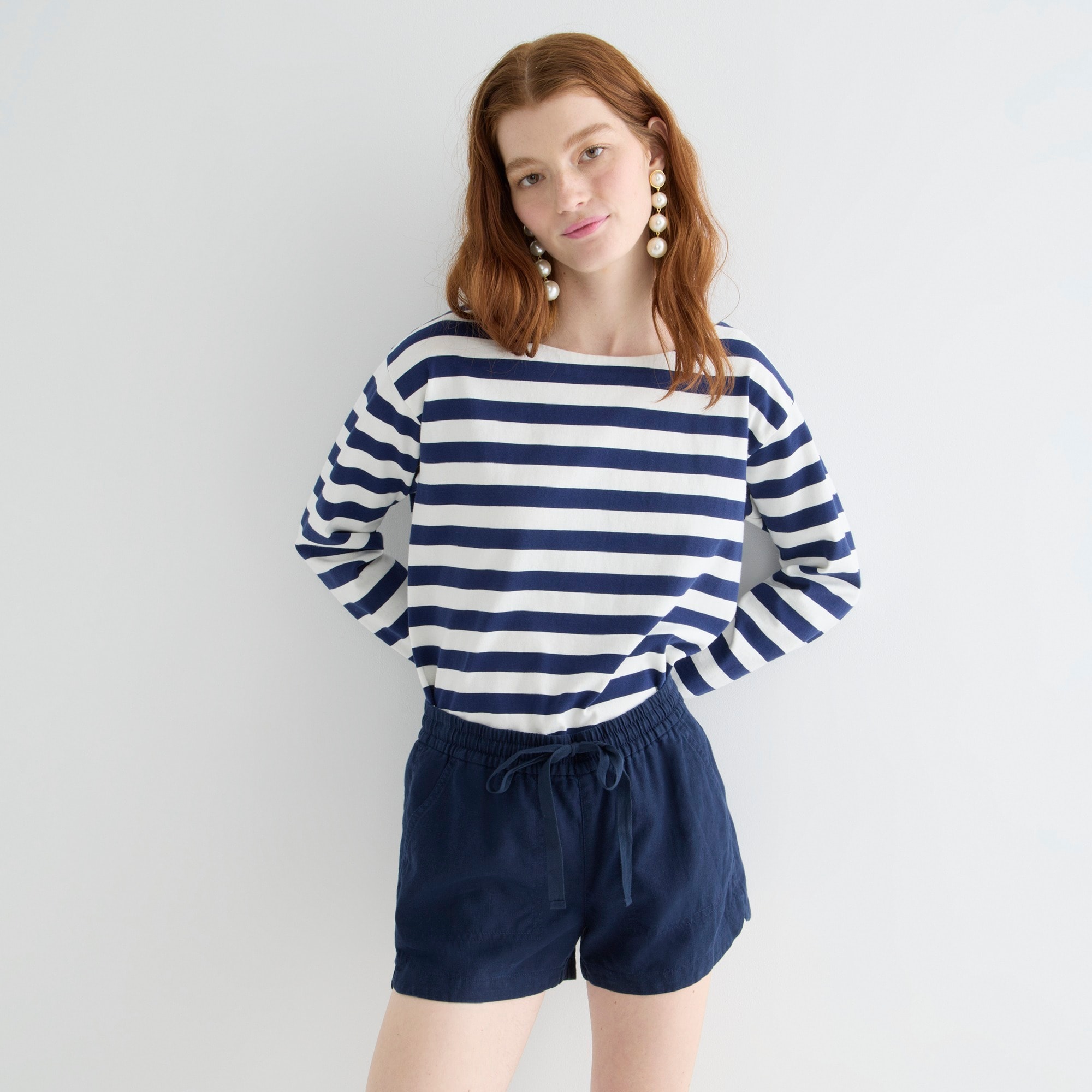 New seaside short in linen blend
