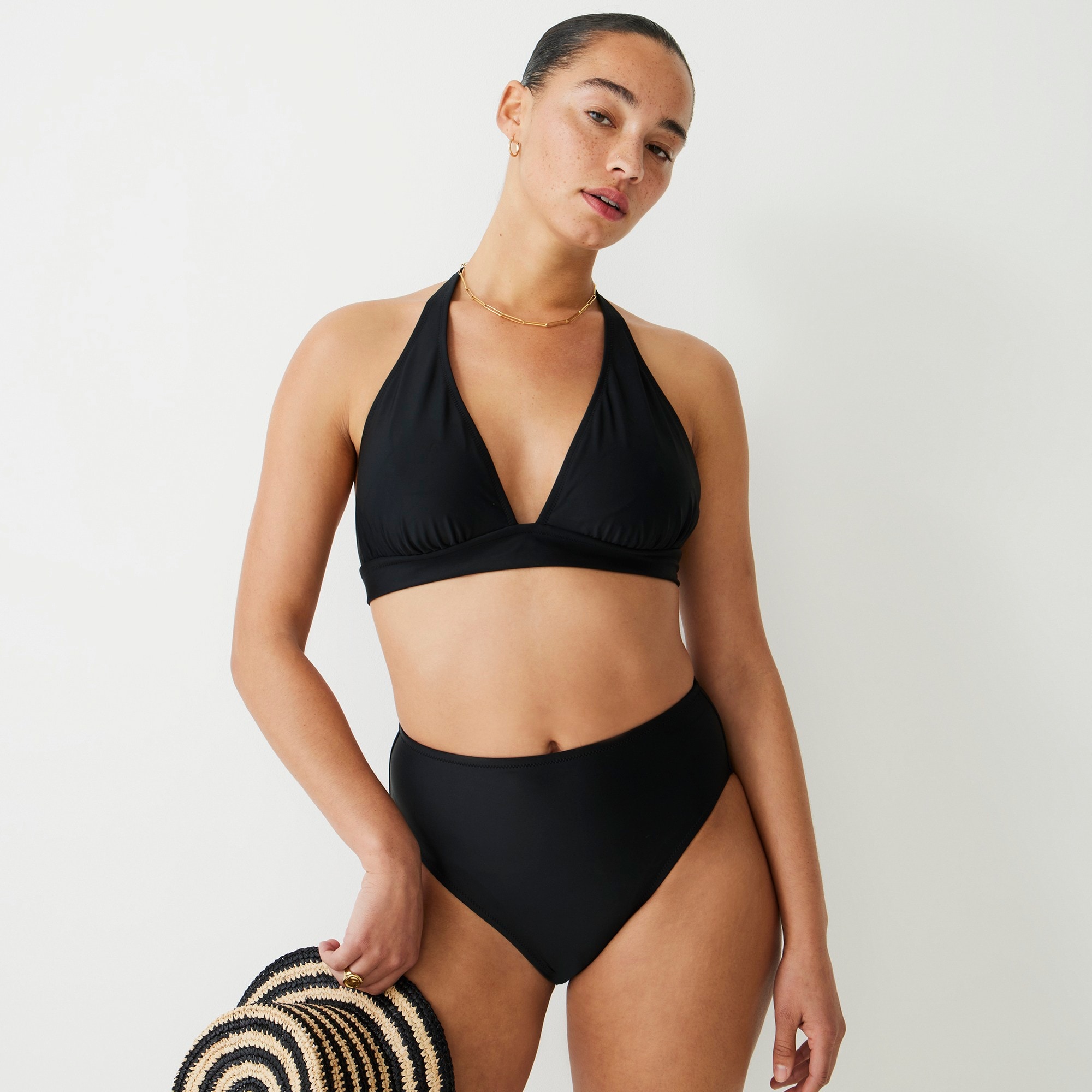DD halter tie-back bikini top