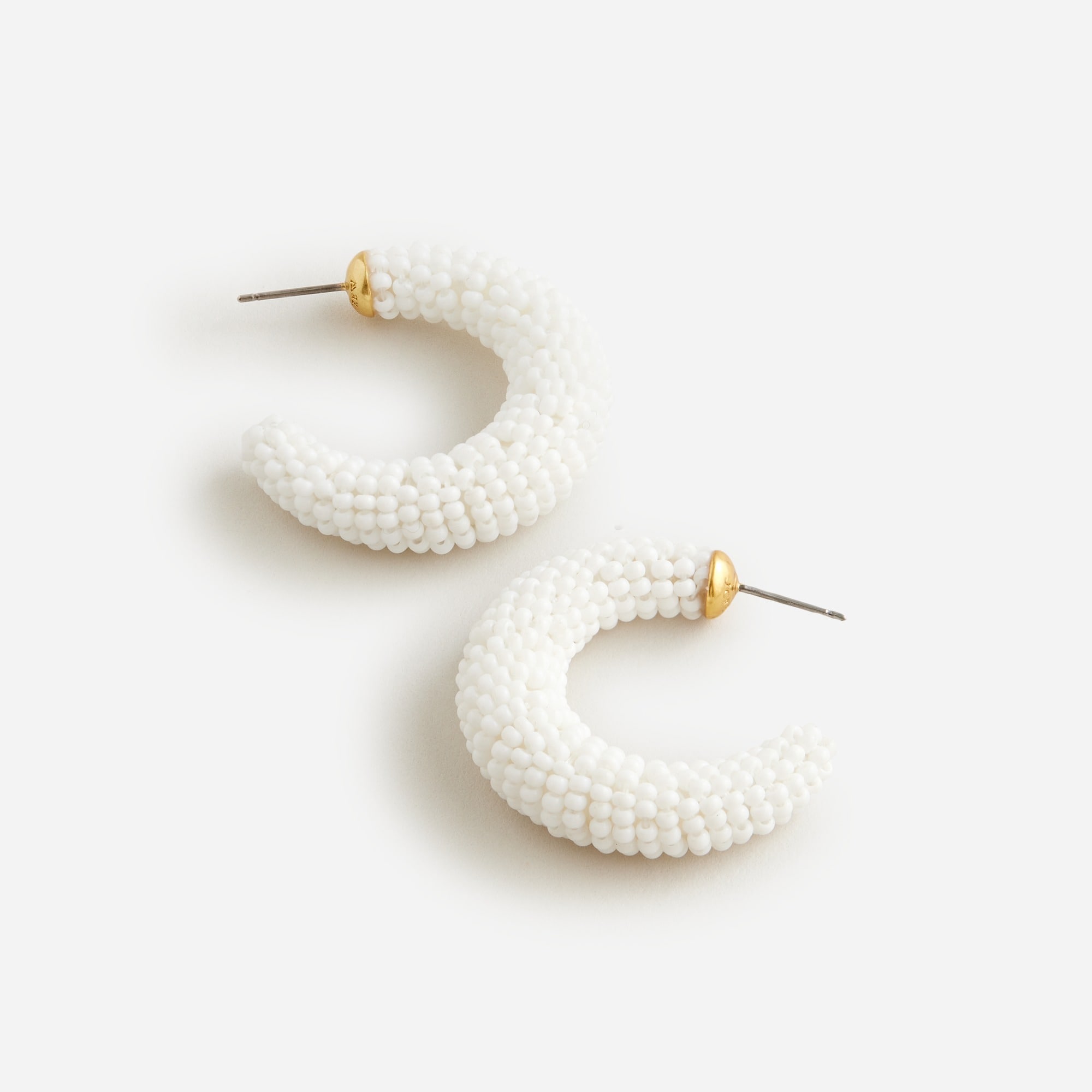 Chunky beaded hoop earrings