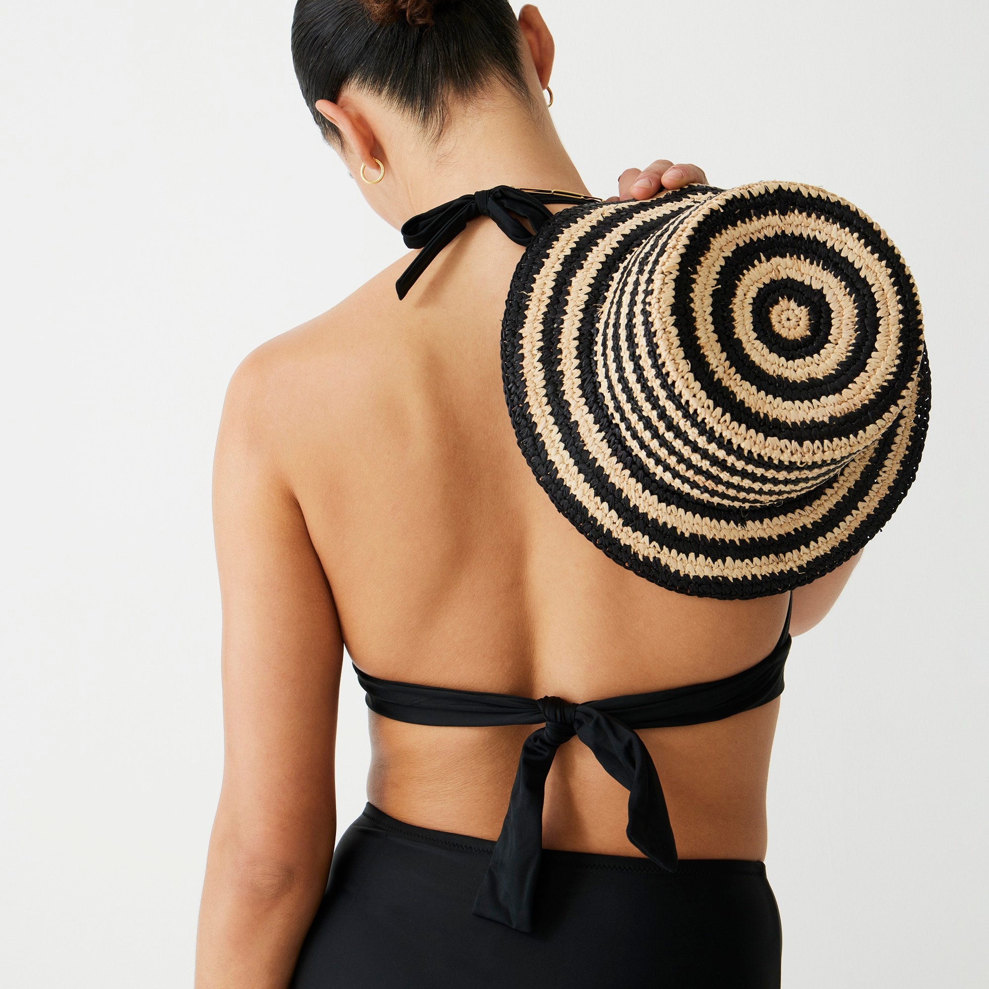 DD halter tie-back bikini top