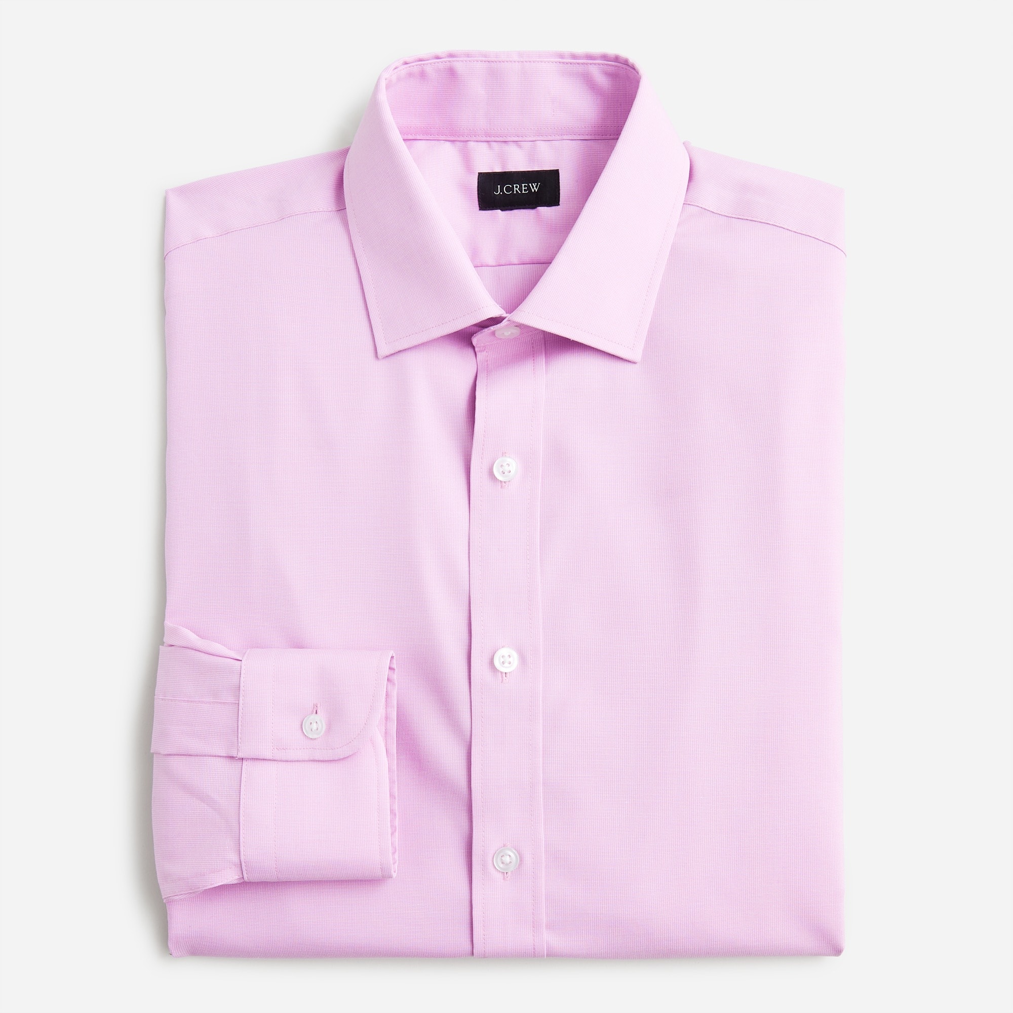 Bowery wrinkle-free stretch cotton shirt with spread collar