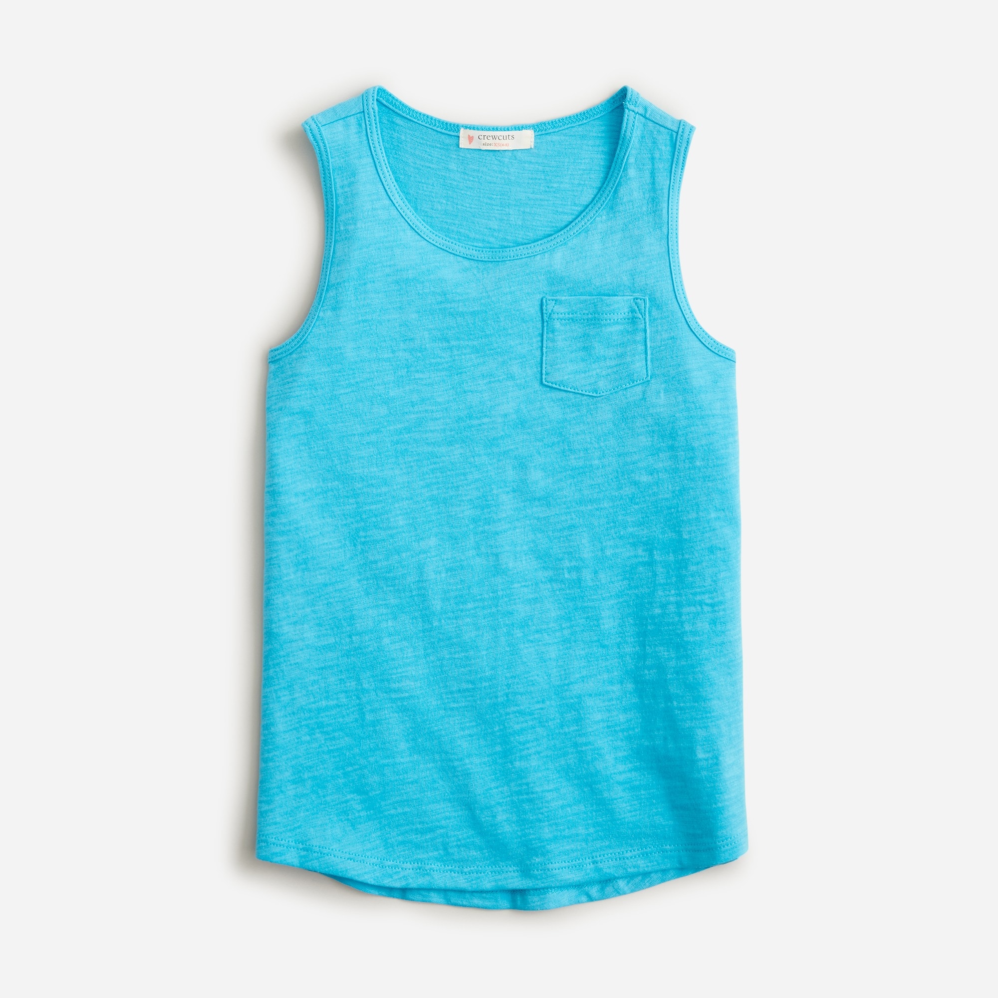 Girls' solid pocket tank top