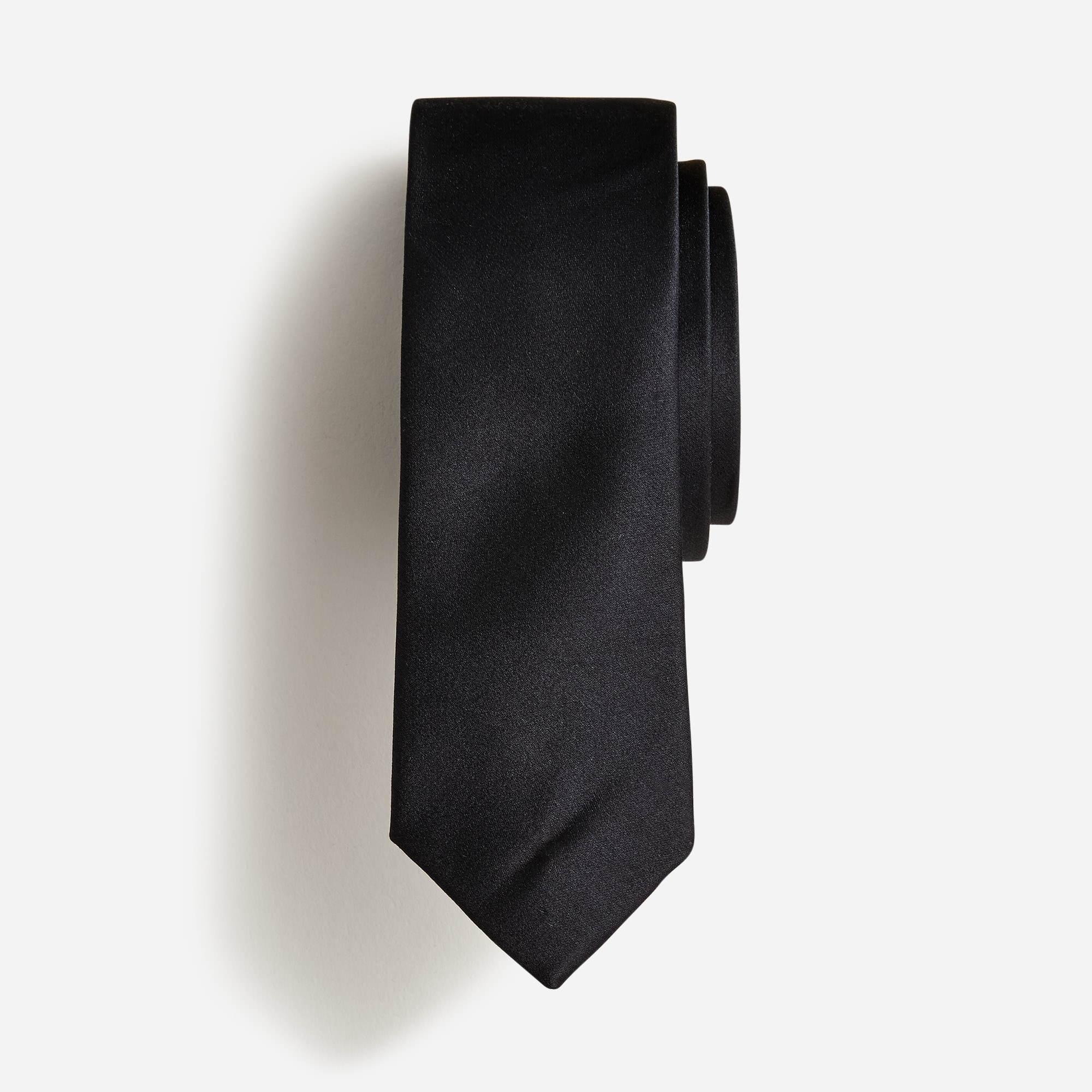 Boys' silk tie in black