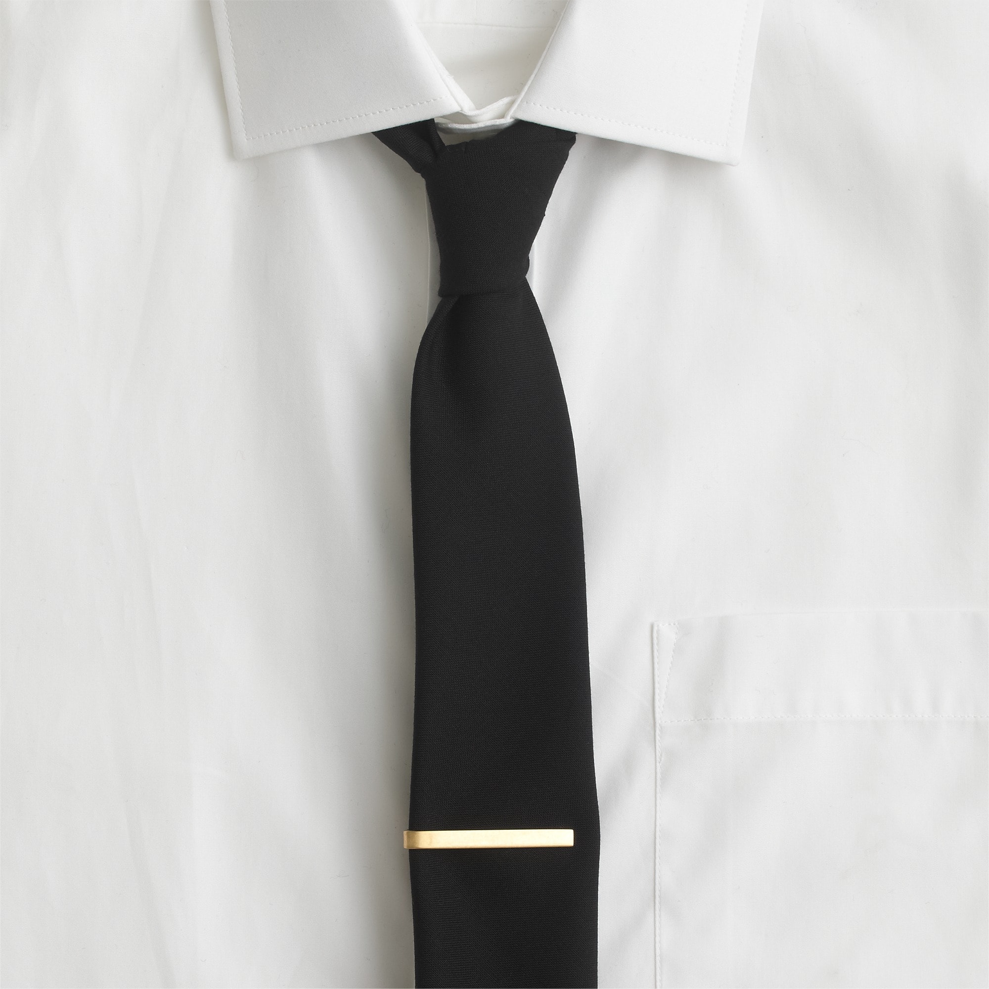 Brushed tie clip
