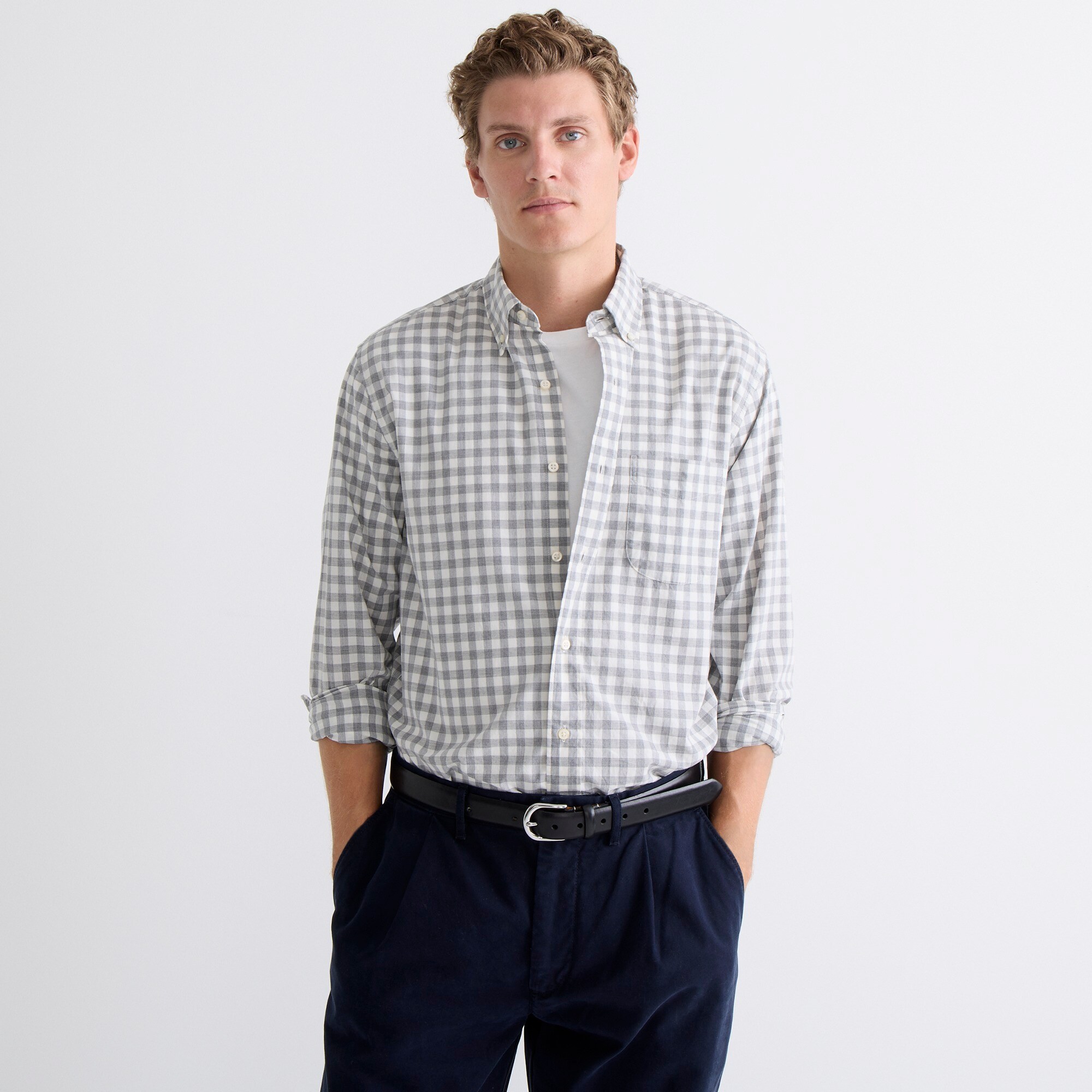 Secret Wash organic cotton poplin shirt