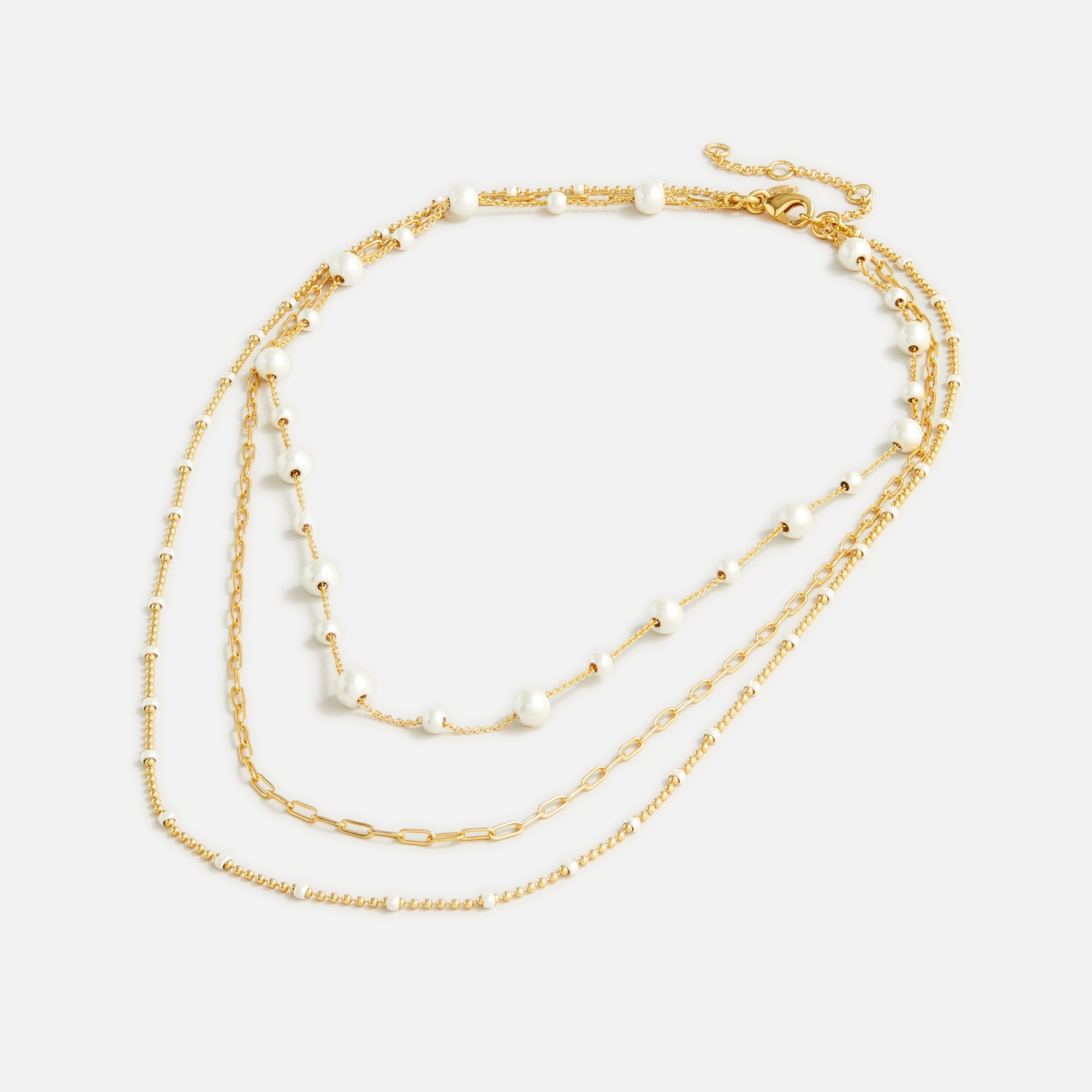 Dainty gold-plated layered necklace