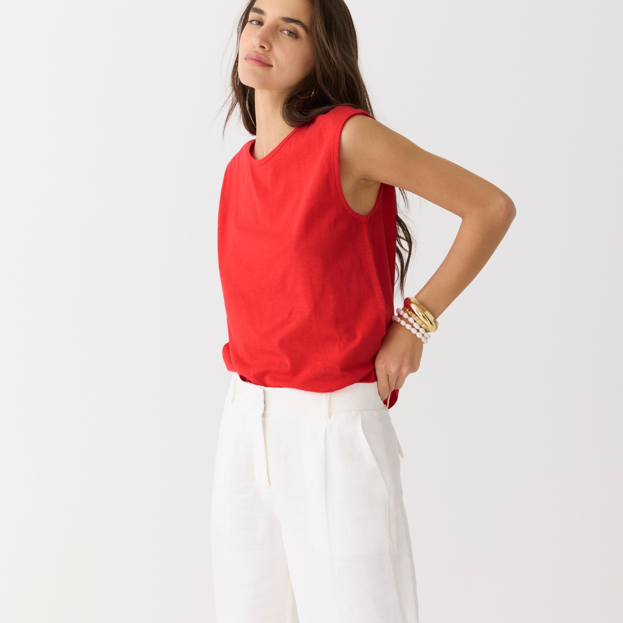 Organic slub cotton muscle T-shirt