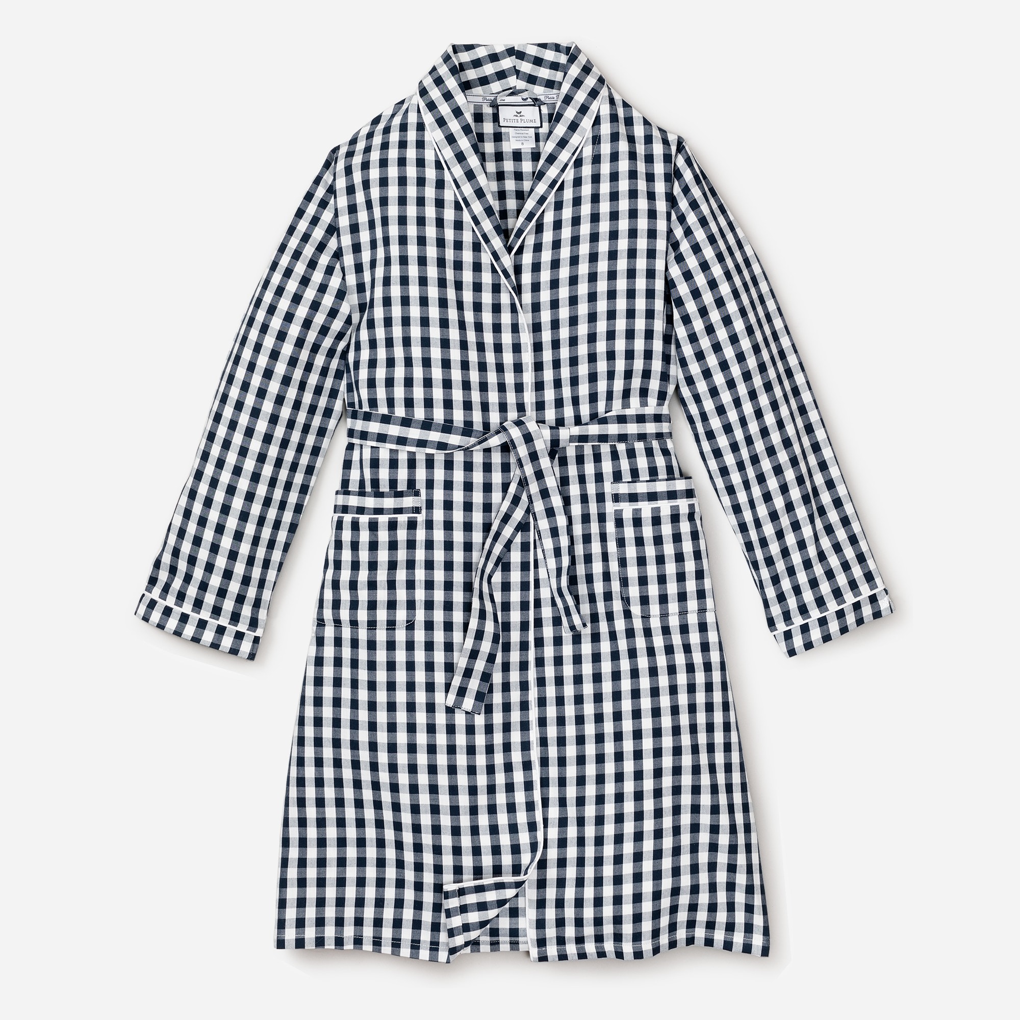Petite Plume women's gingham robe