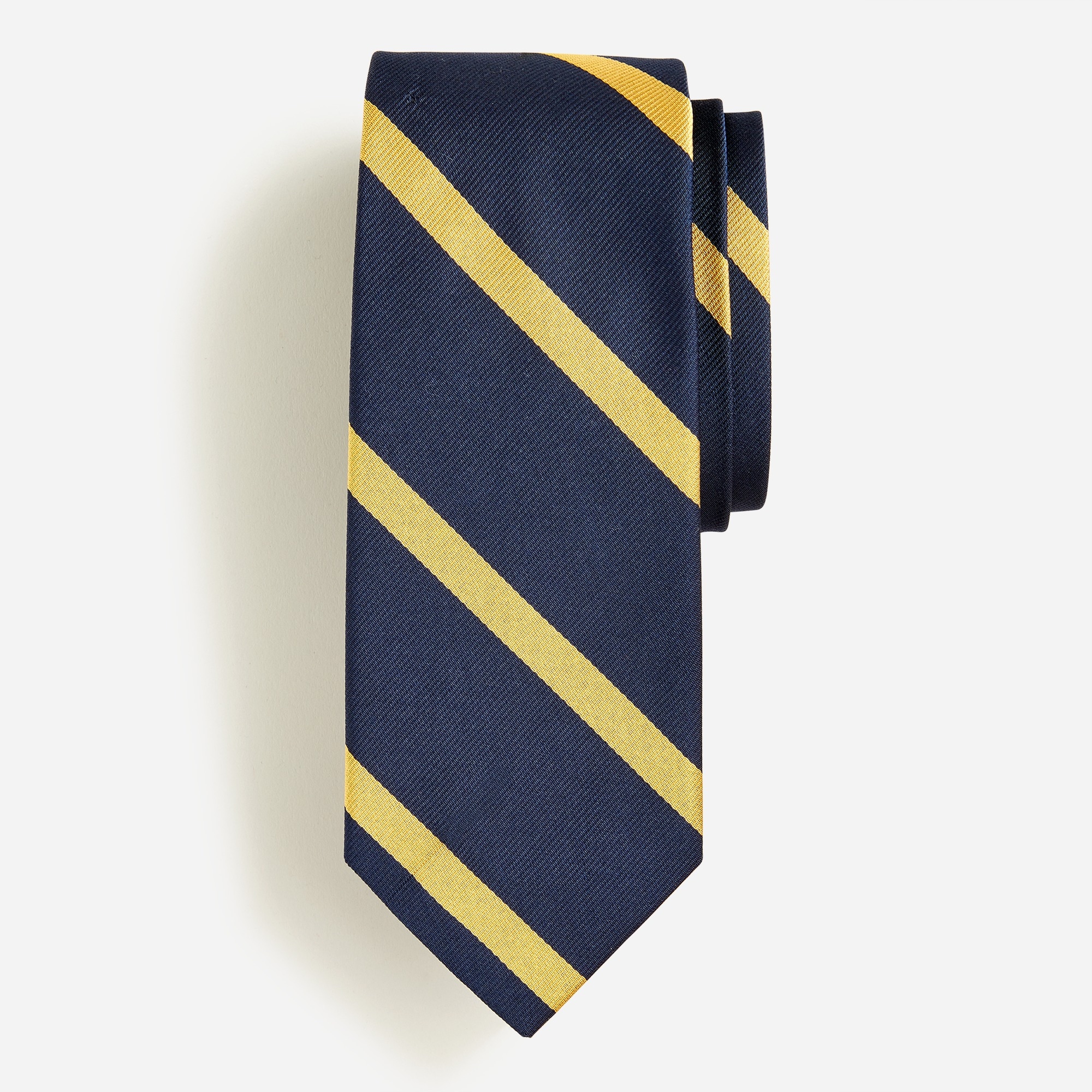 English silk tie in diagonal stripe