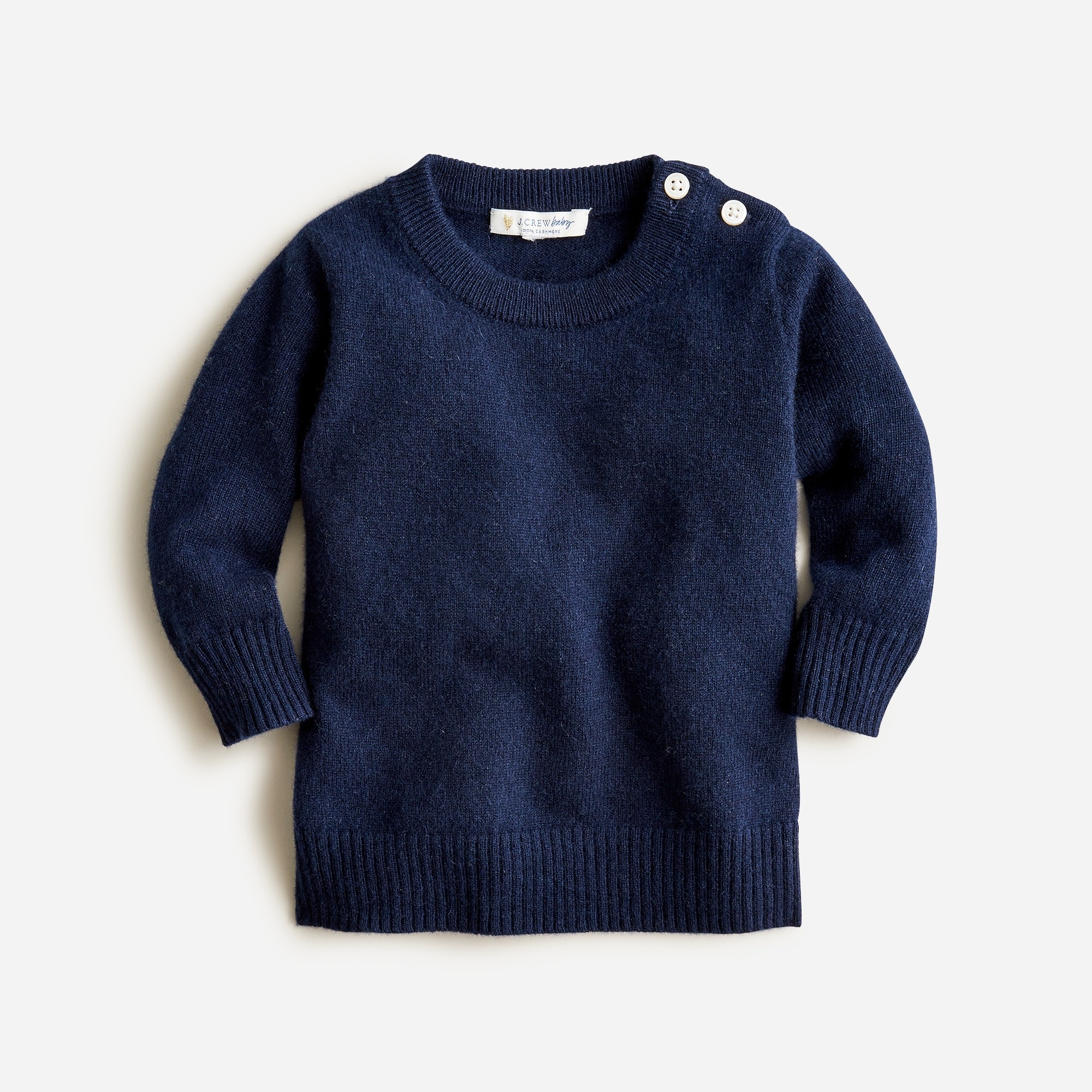 Limited-edition baby cashmere button-detail crewneck sweater