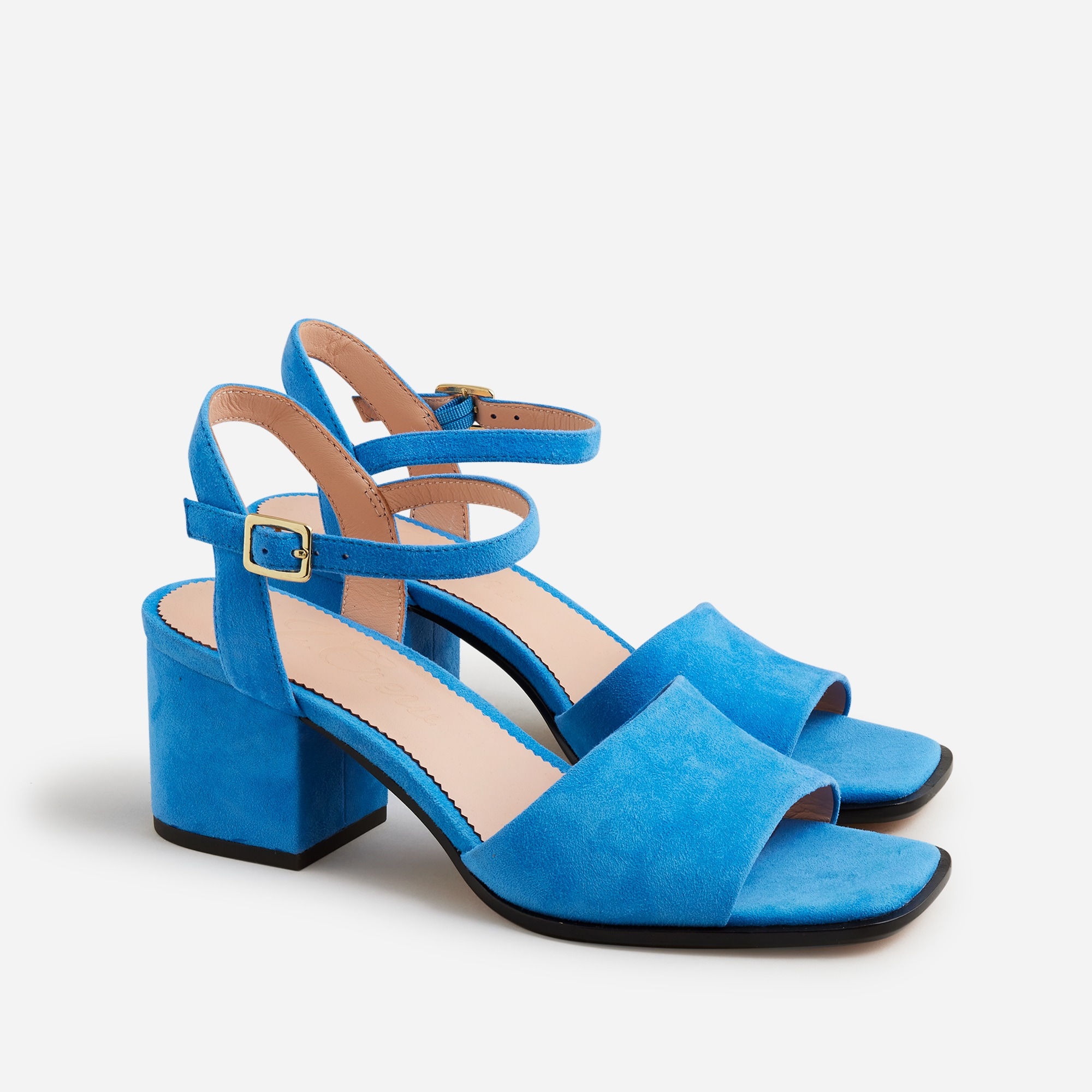 Dylan block-heel sandals in suede