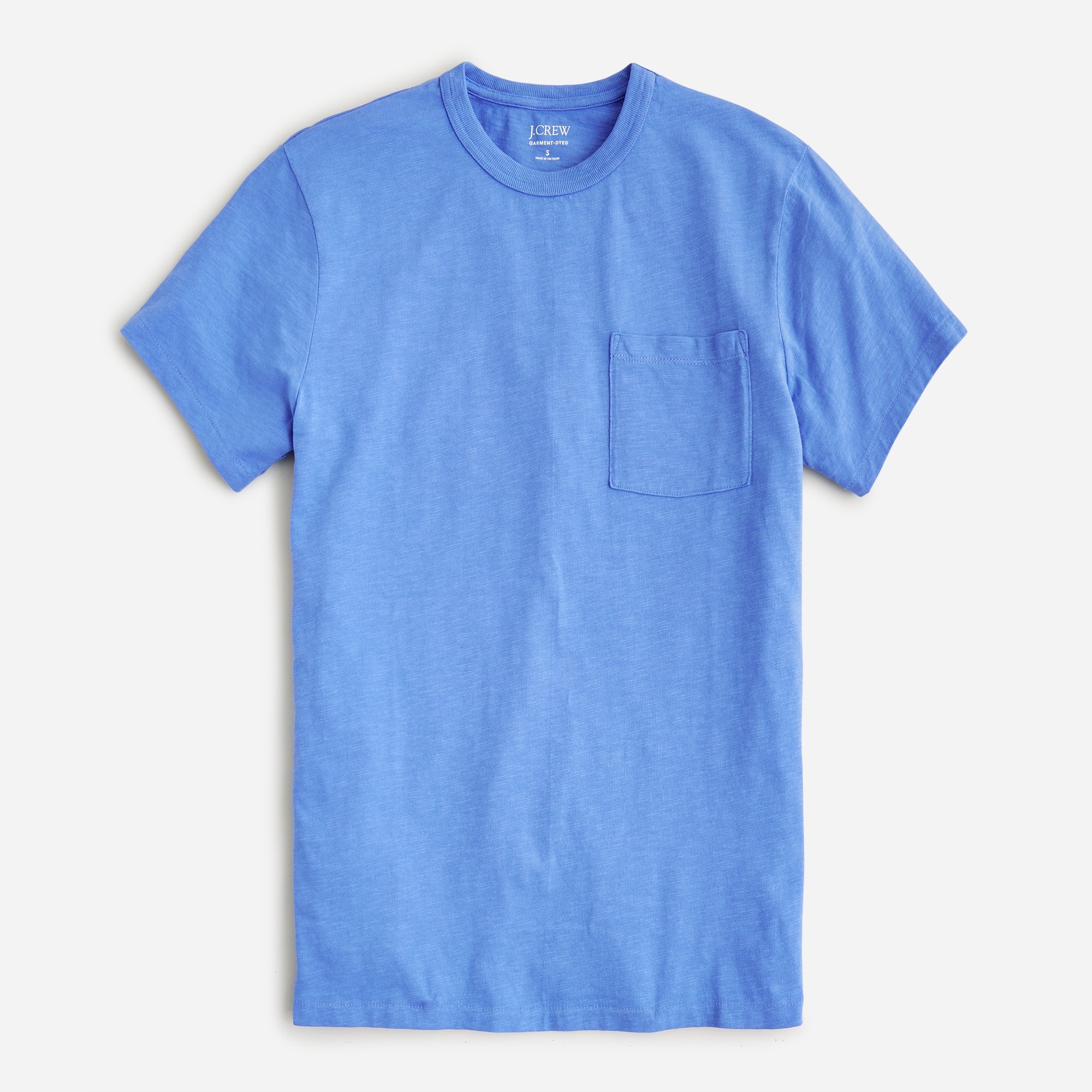 Garment-dyed slub cotton crewneck T-shirt