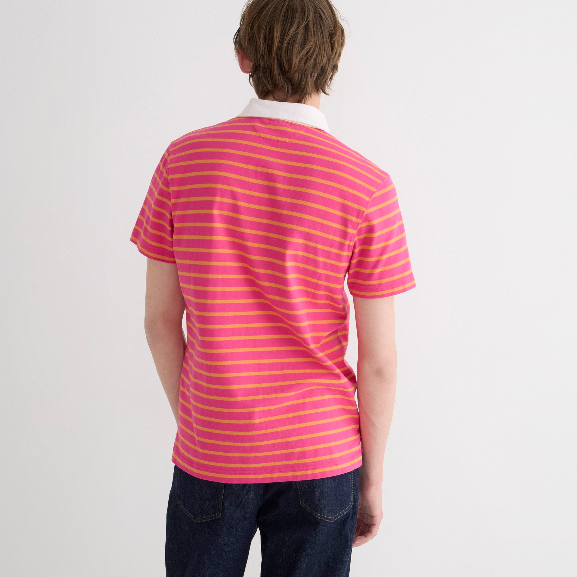 Short-sleeve rugby shirt in stripe