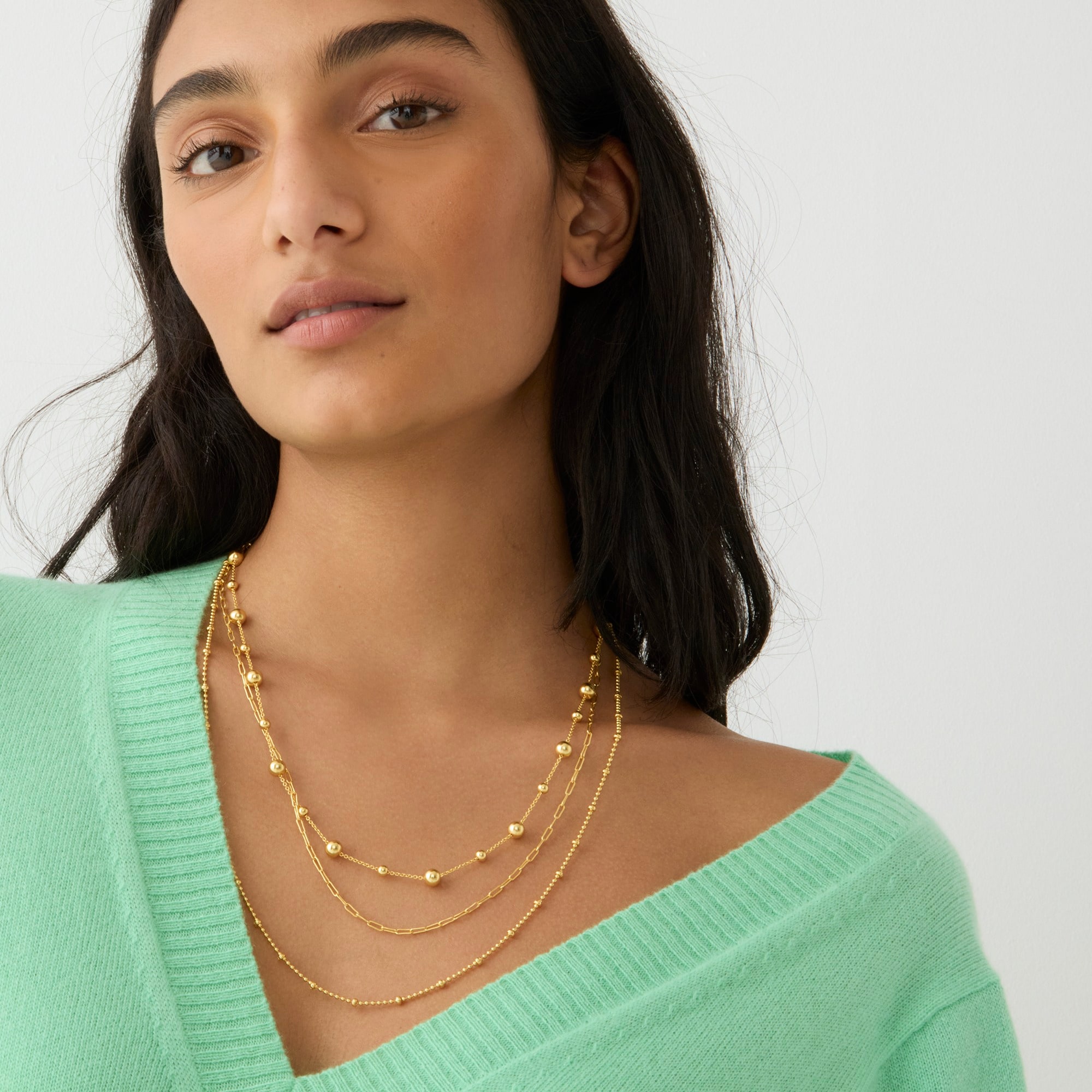 Dainty gold-plated layered necklace