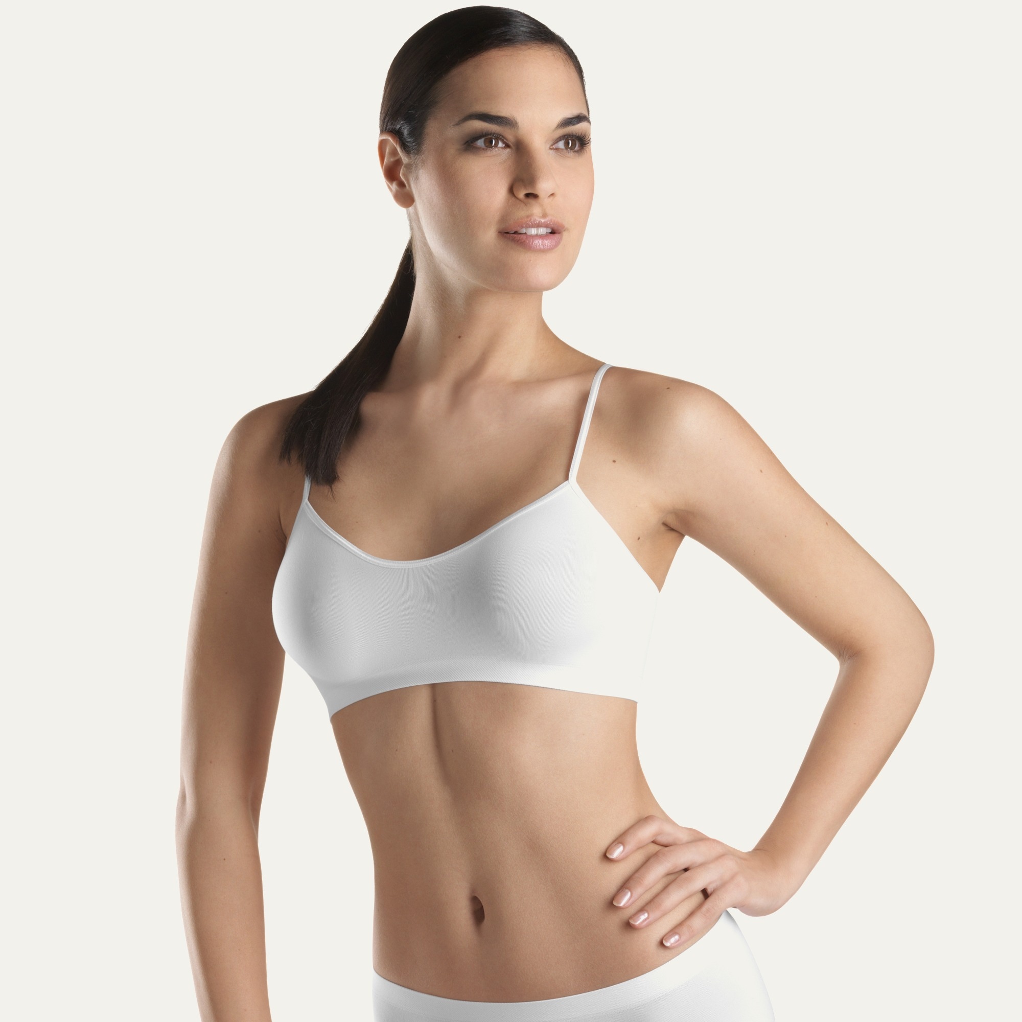 HANRO touch feeling spaghetti crop top