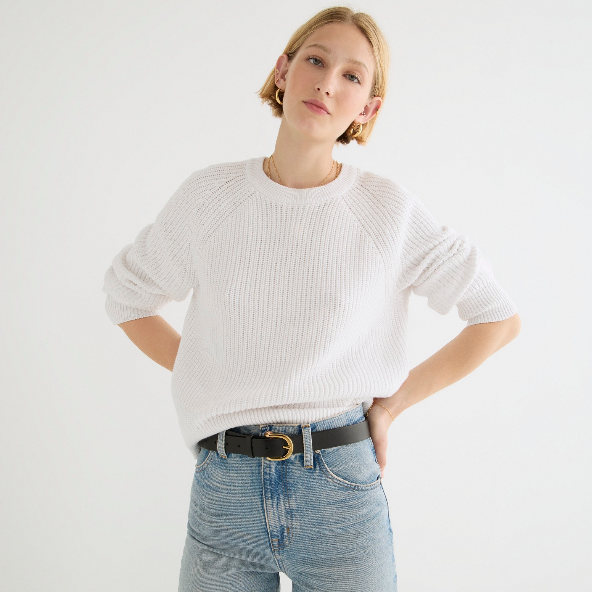 Cotton fisherman sweater