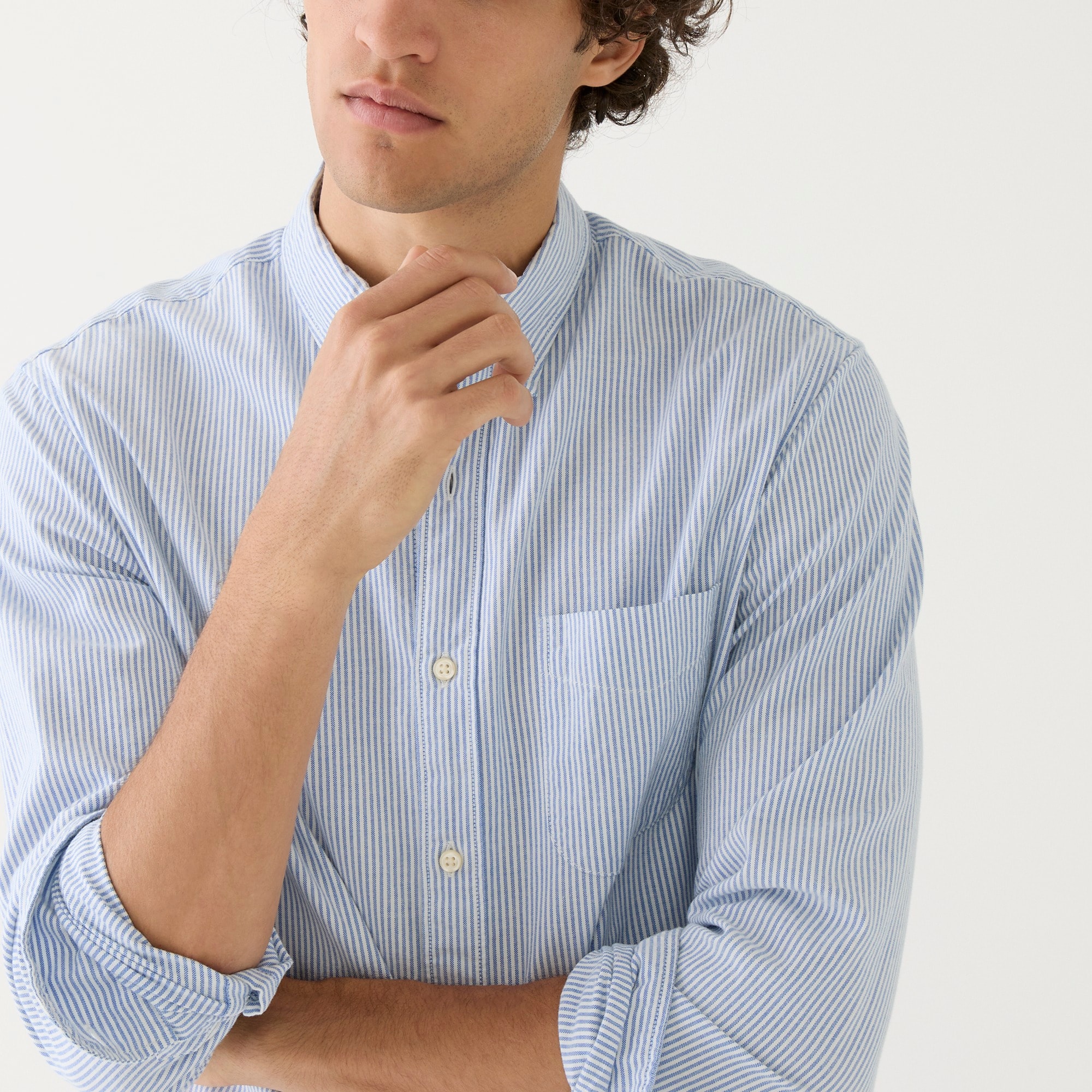 Broken-in organic cotton oxford shirt