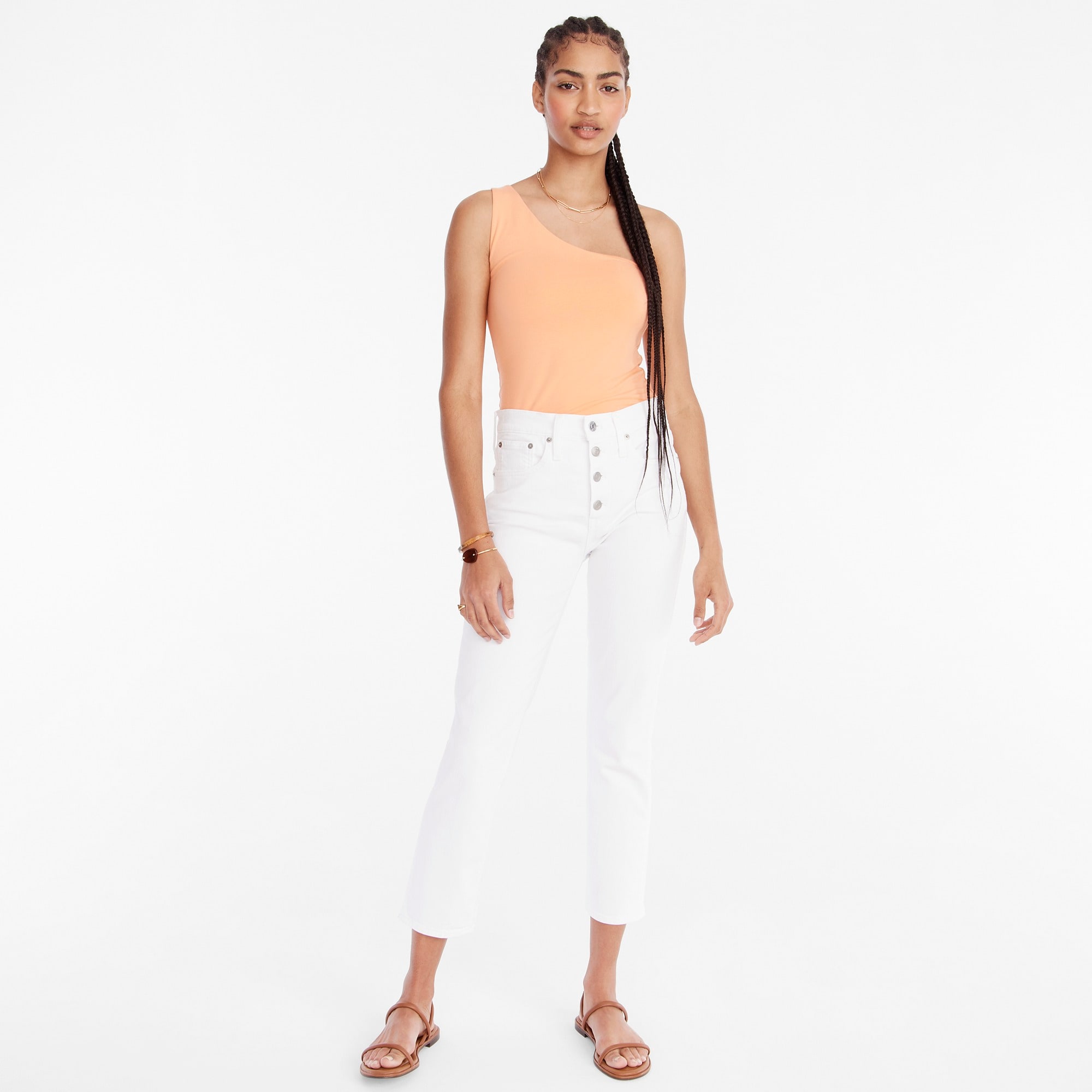 10 vintage slim-straight jean in white