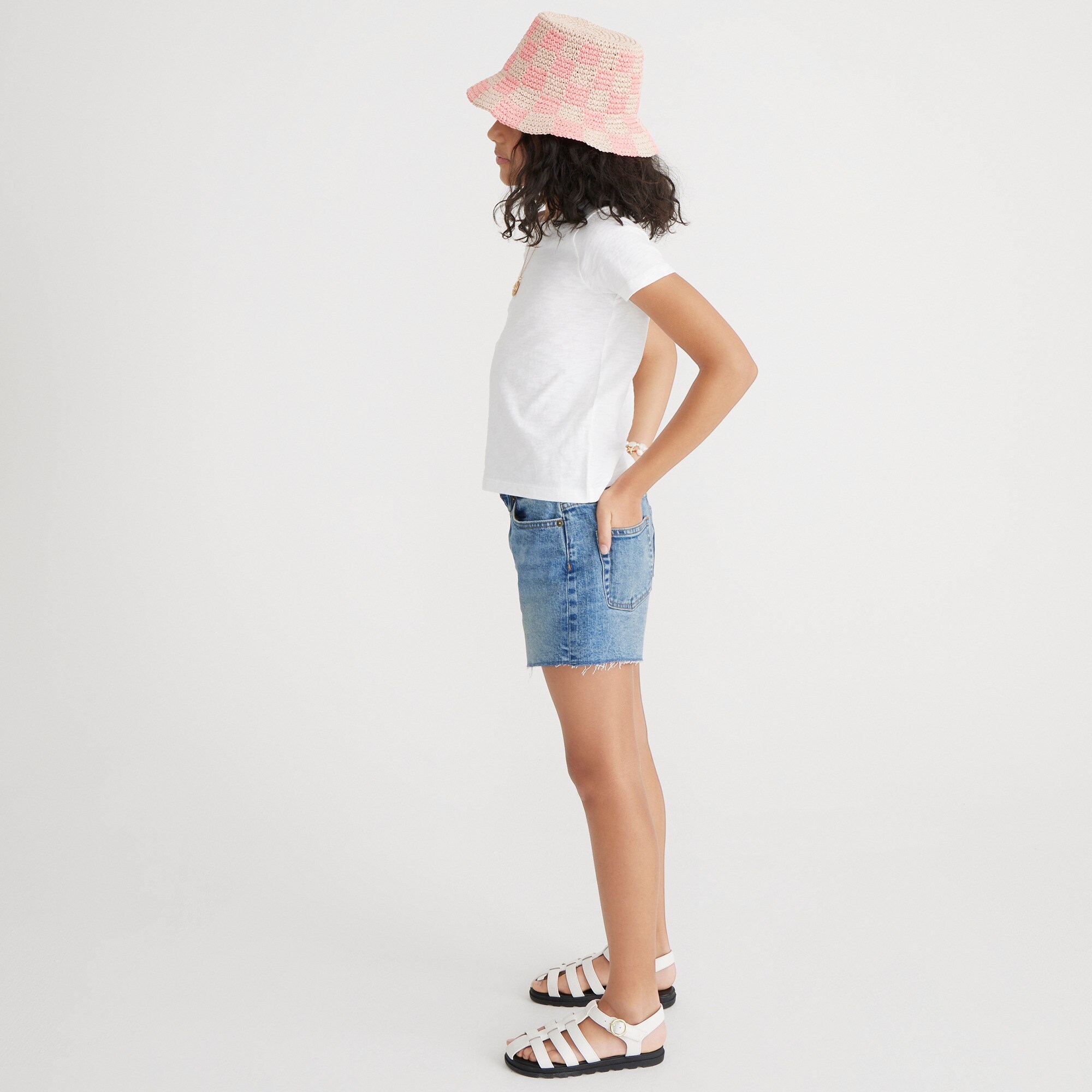 Girls' cropped T-shirt