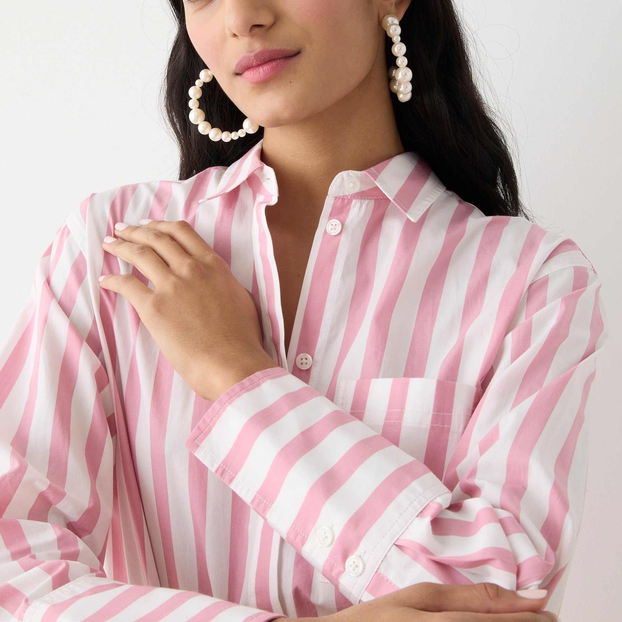 Garçon shirt in bold stripe cotton poplin