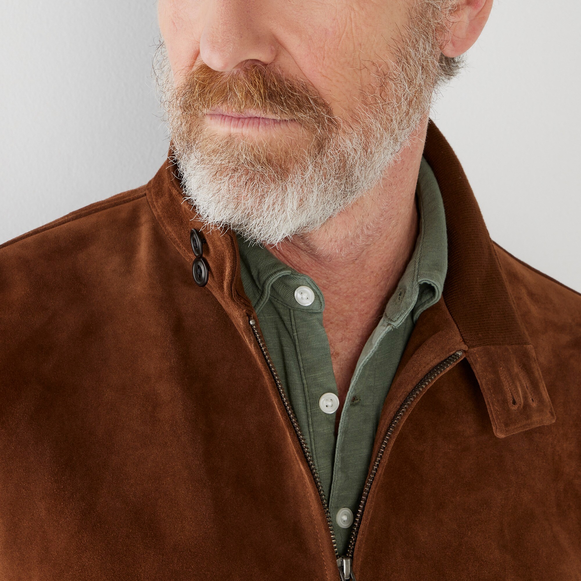 Limited-edition Harrington jacket in Italian suede