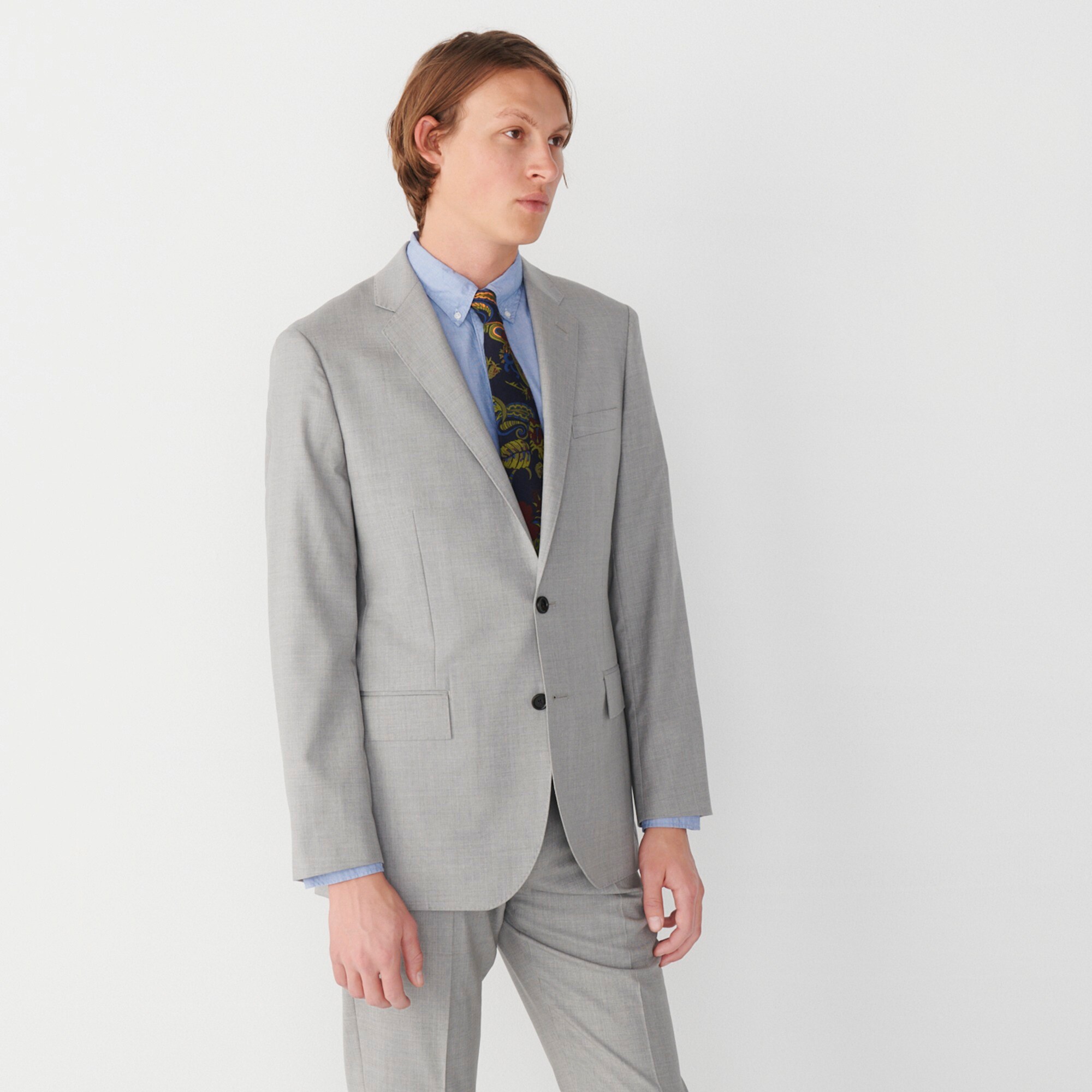 Ludlow Slim-fit suit jacket with double vent in Italian wool