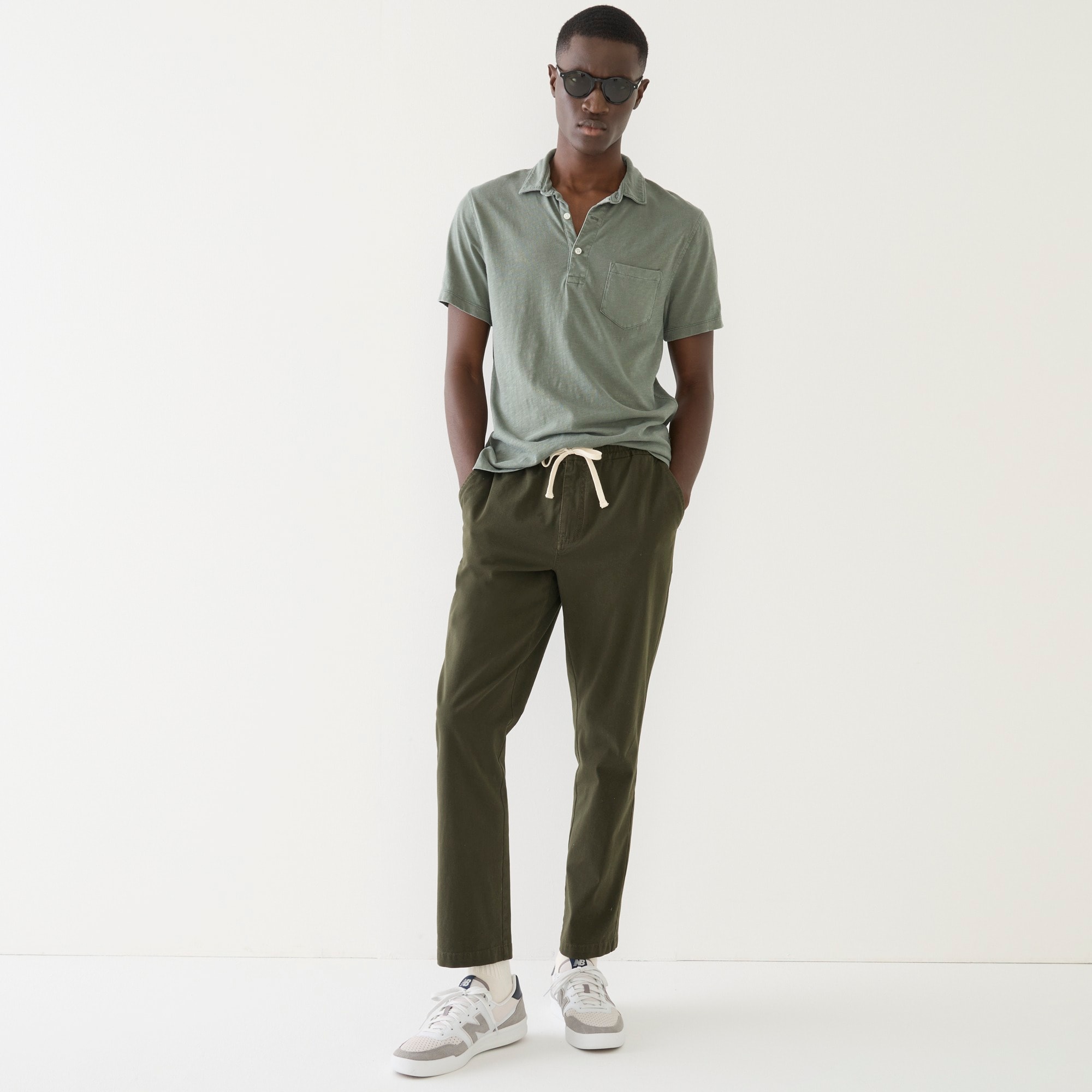 Slim dock pant in stretch cotton blend