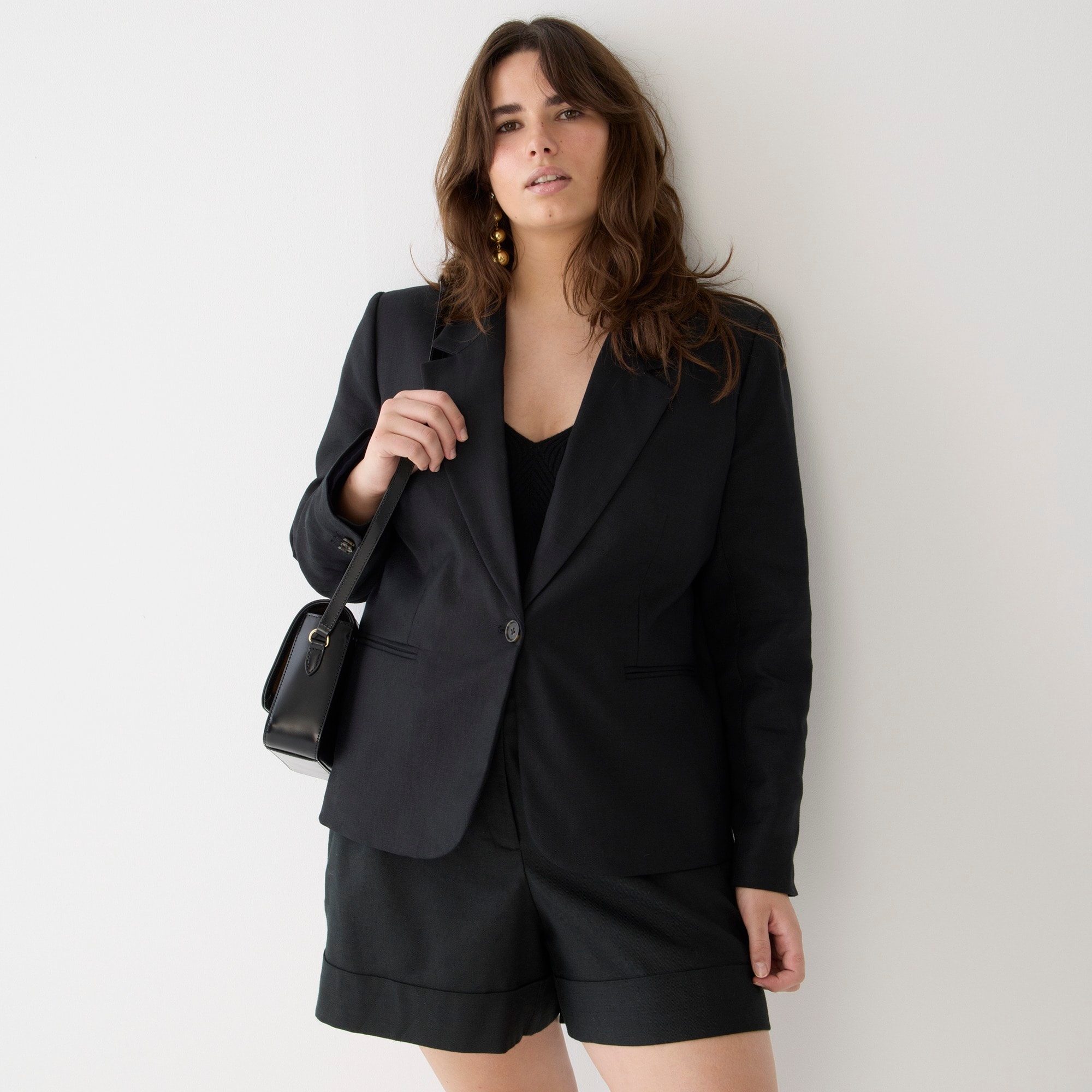 Parke blazer in stretch linen blend