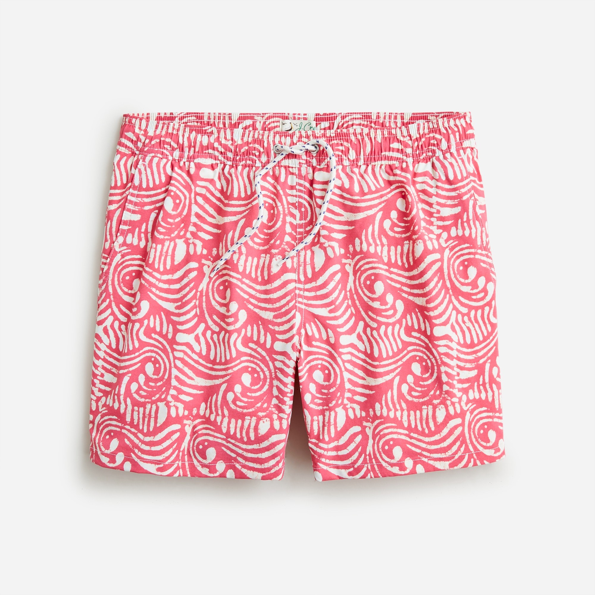 6'' stretch swim trunk in print with ECONYL® nylon