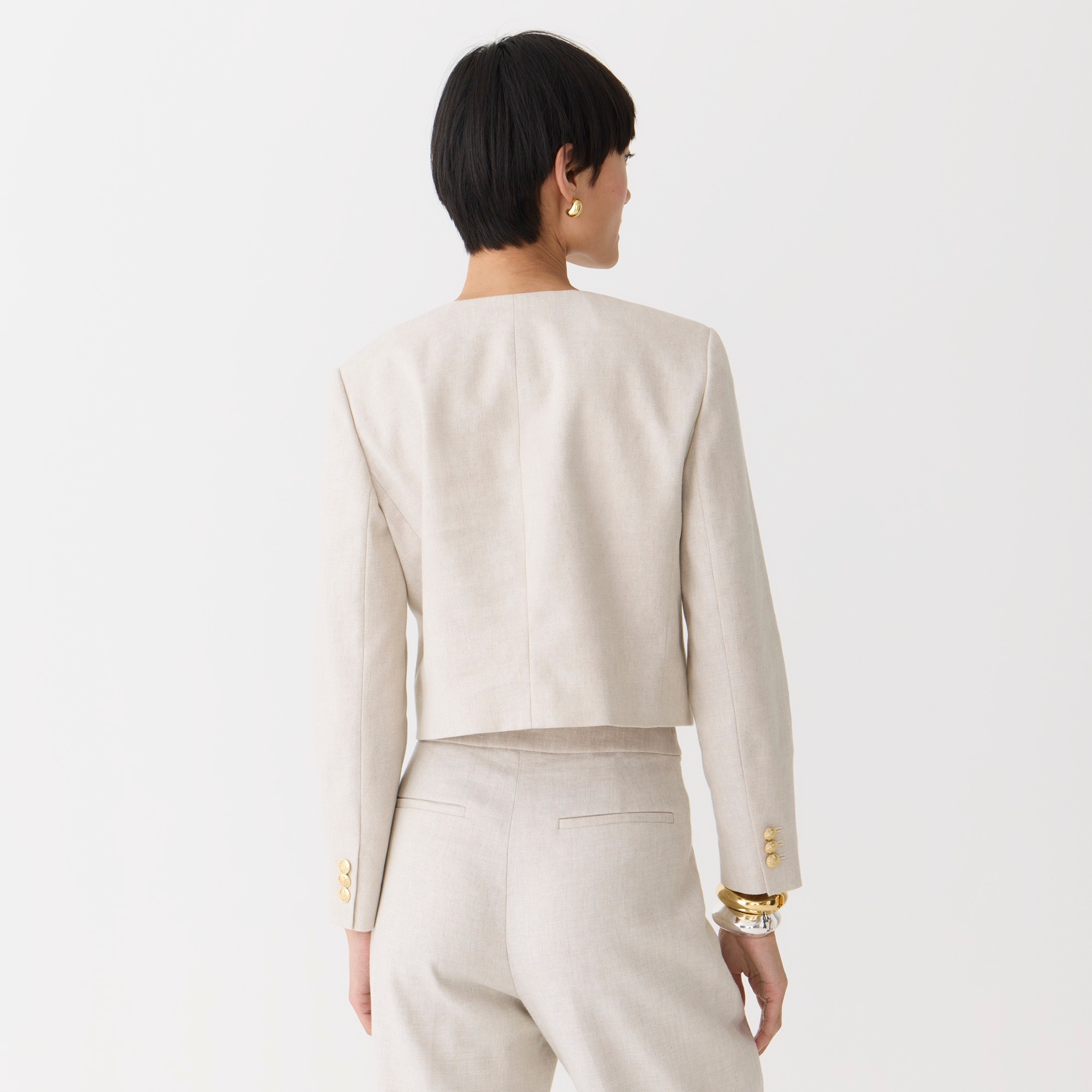 Louisa lady jacket in stretch linen blend