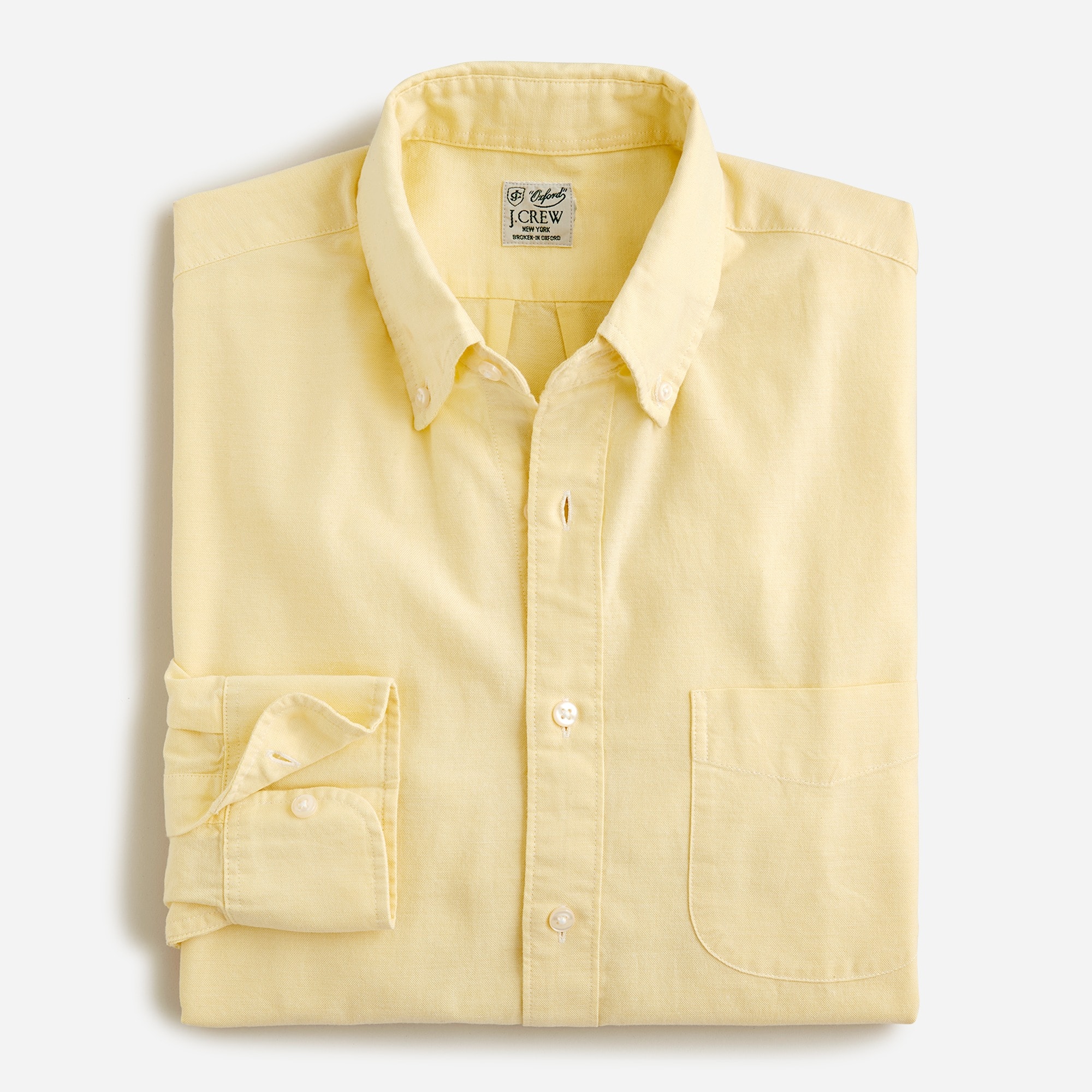 Broken-in organic cotton oxford shirt