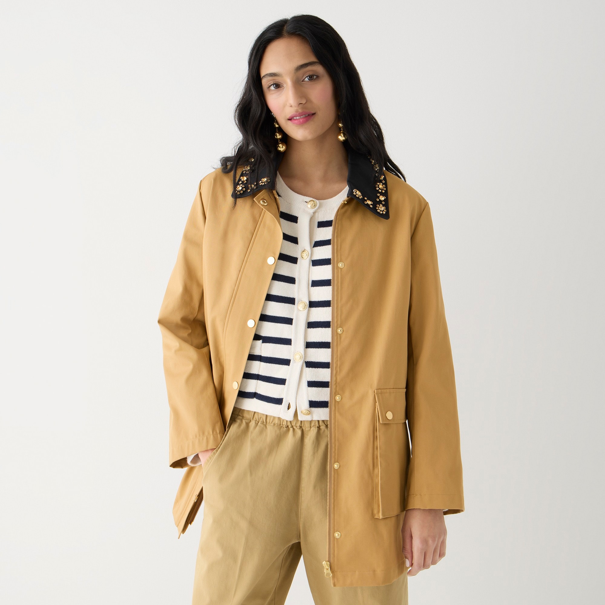 Collection Barn Jacket™ with embellished collar