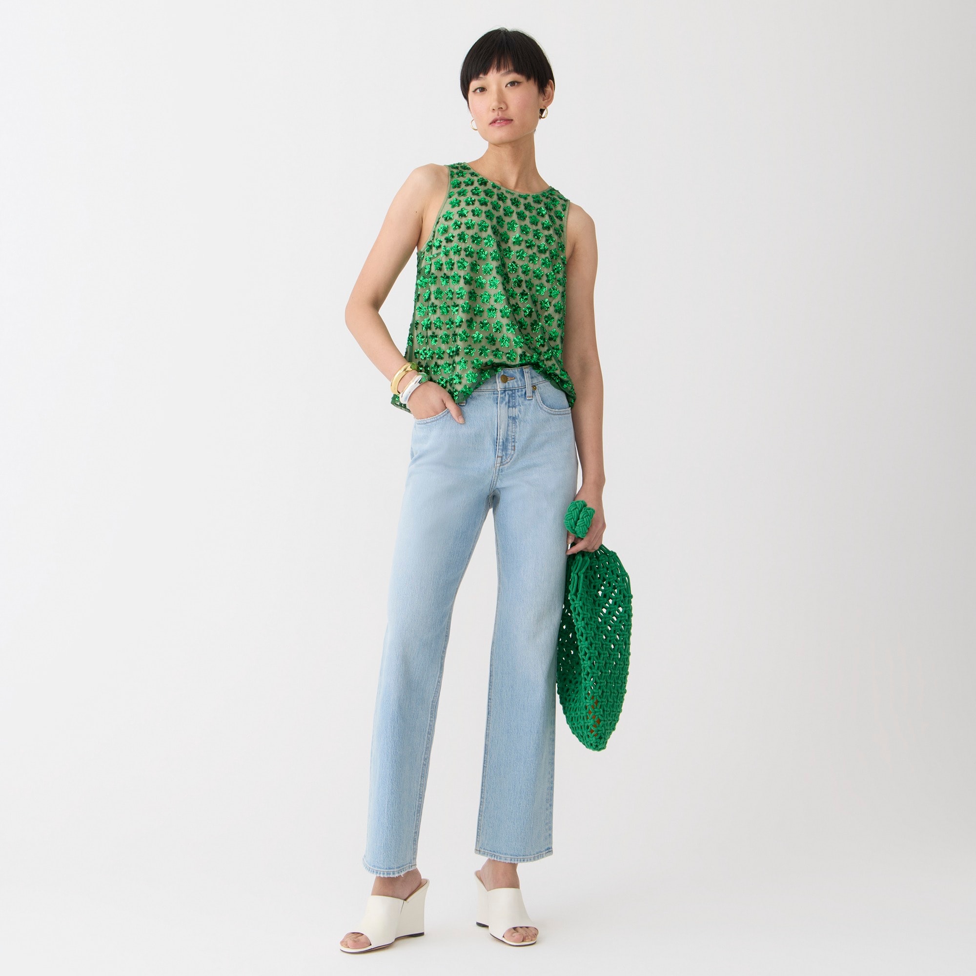 High-rise '90s classic straight-fit jean in Clear Indigo wash