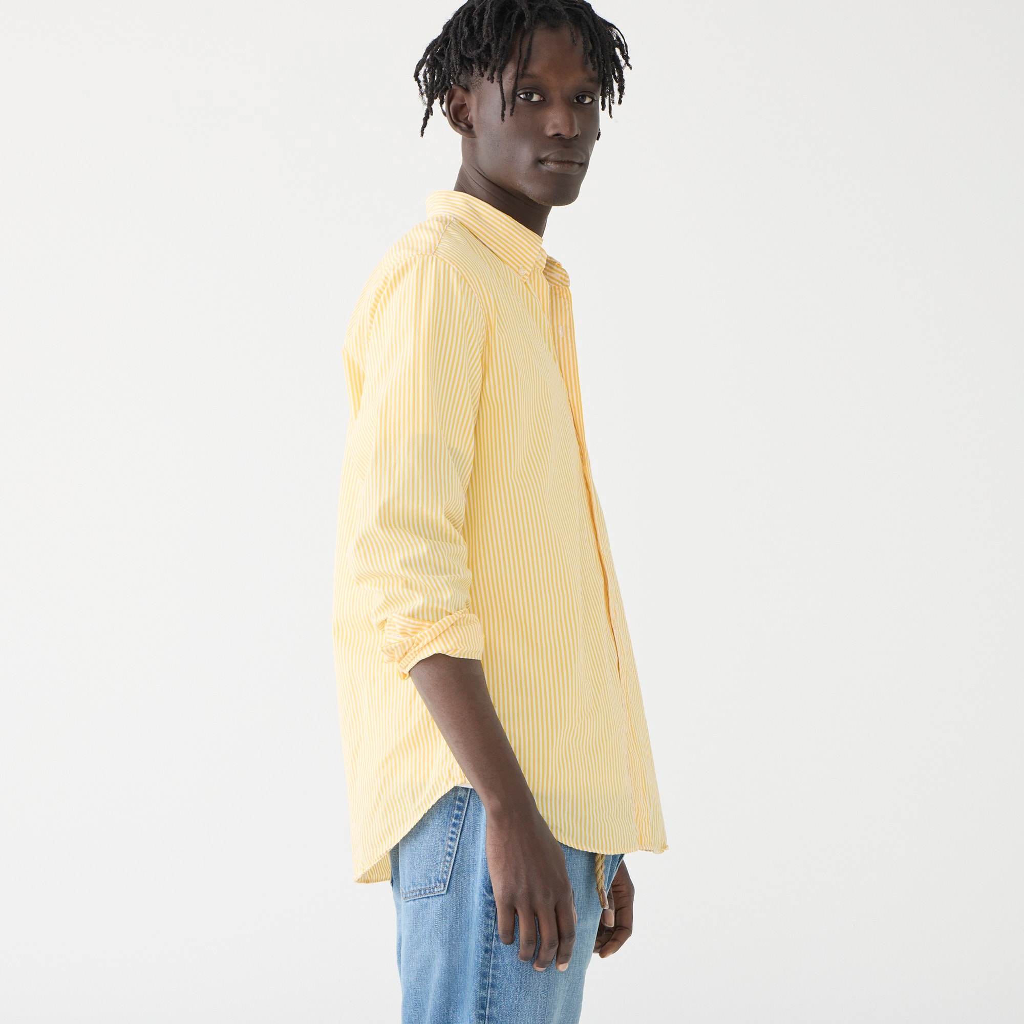 Slim Secret Wash organic cotton poplin shirt