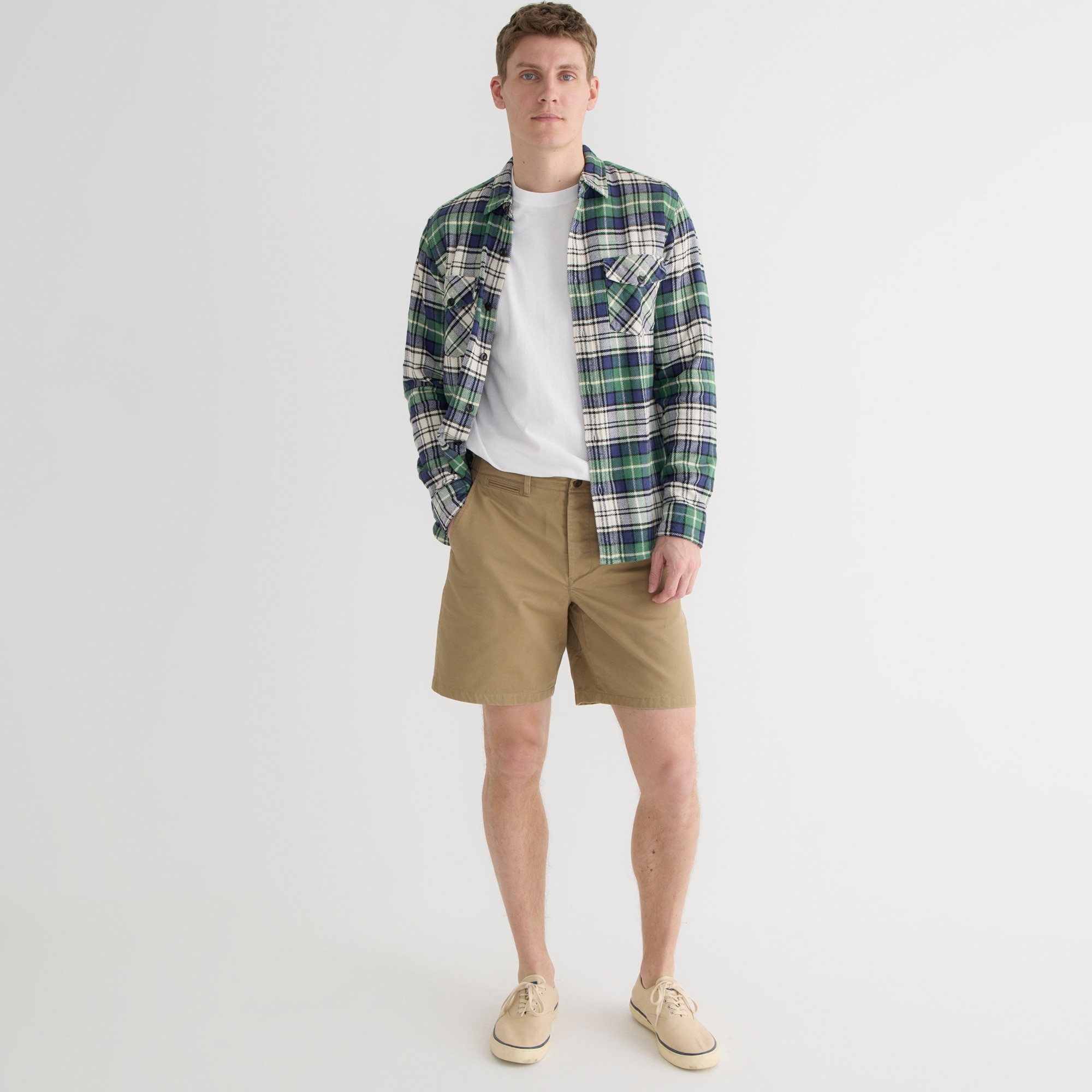 Wallace & Barnes 8" officer chino short
