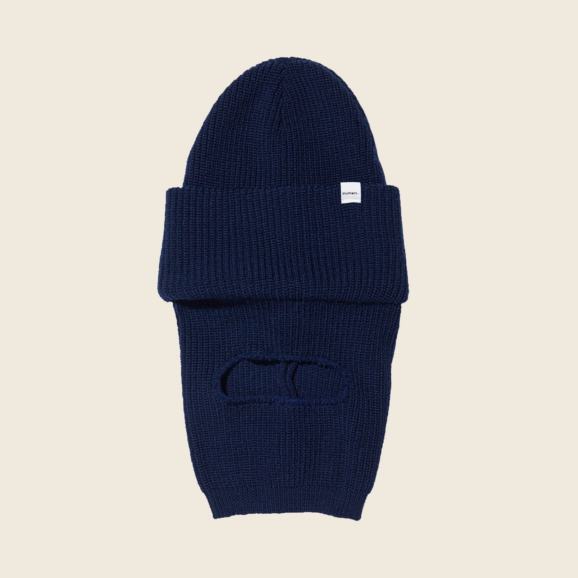 Druthers Merino wool balaclava rib-knit beanie