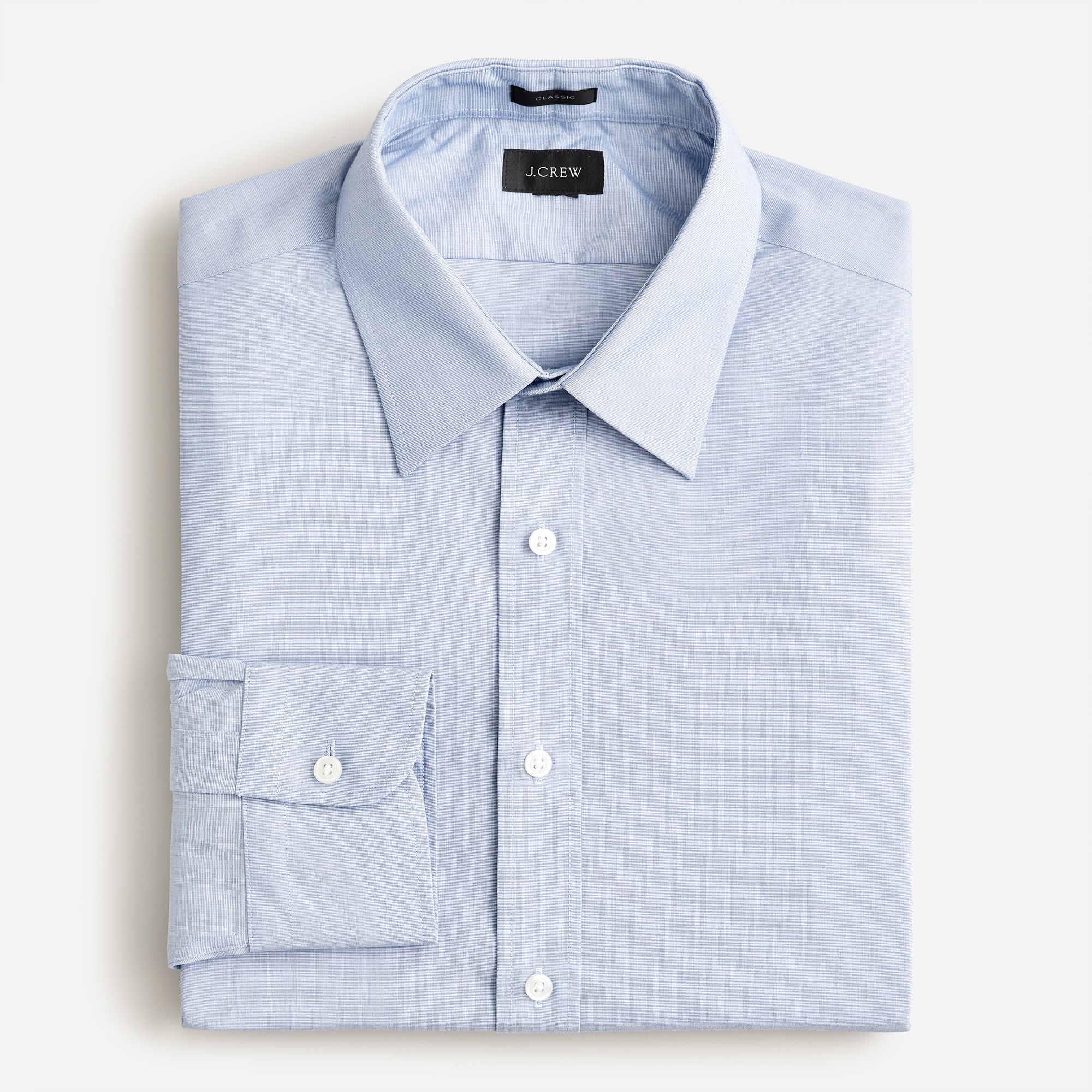 Bowery stretch cotton shirt with point collar
